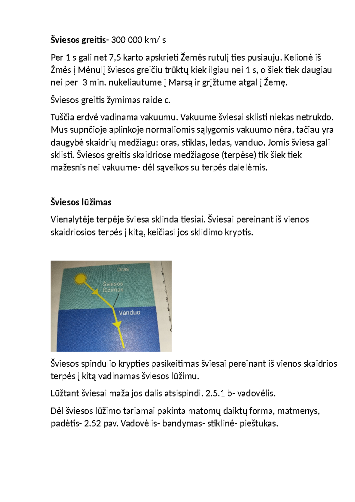 7 kl sviesos greitis , luzis - Šviesos greitis- 300 000 km/ s Per 1 s ...