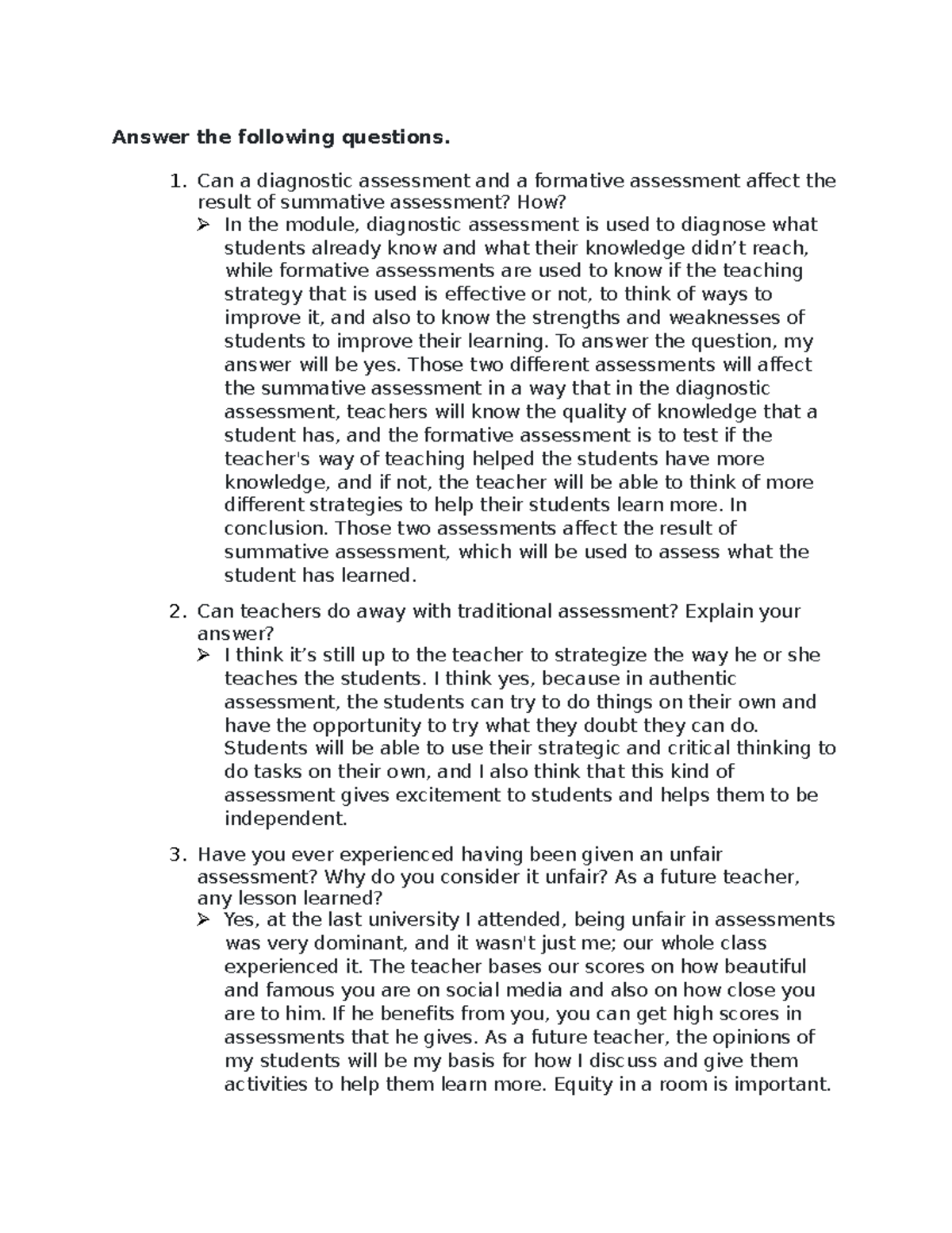 Assessment Strategies and Their Impact on Student Learning - Studocu