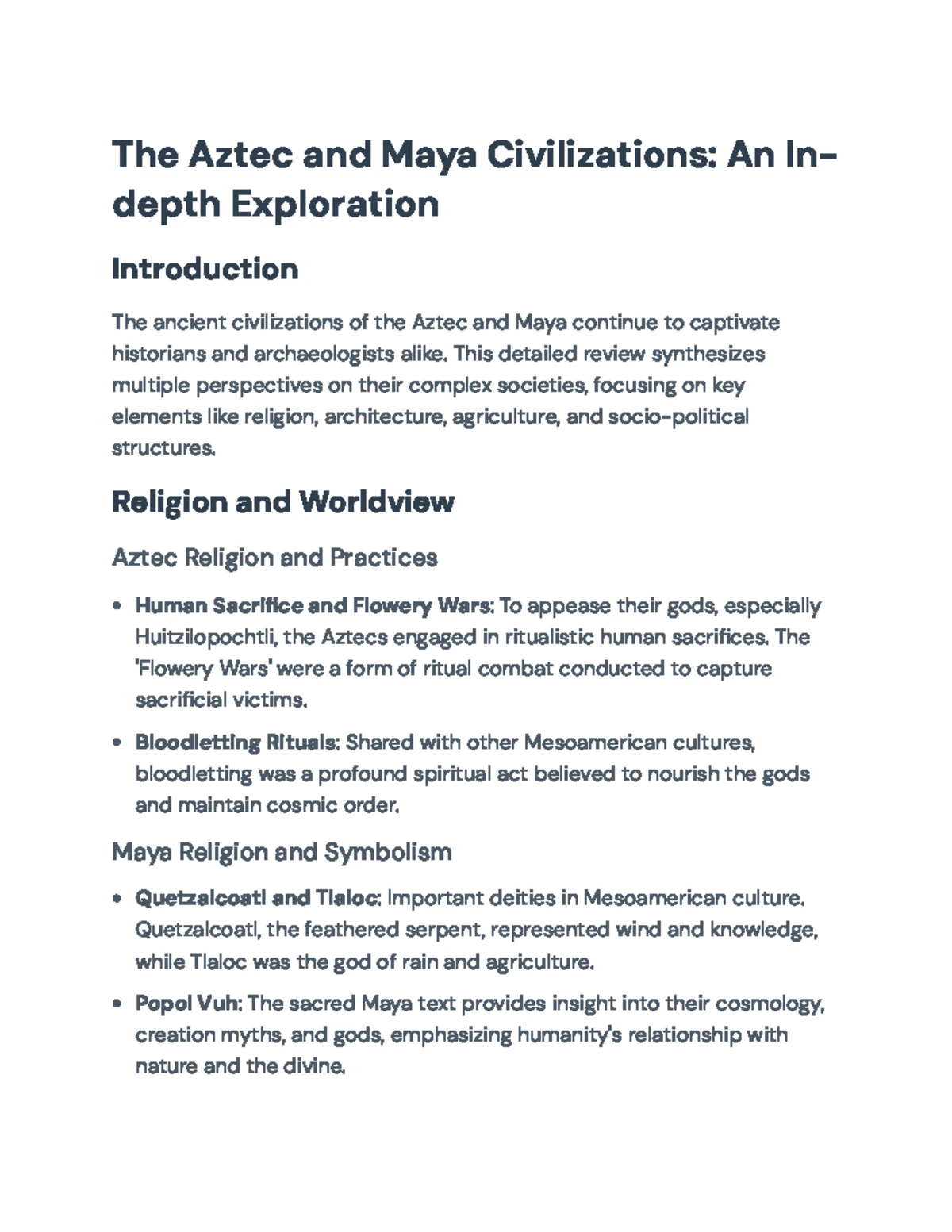Mesoamerican Civilizations: In-Depth Study of Aztecs, Mayas, Olmecs ...