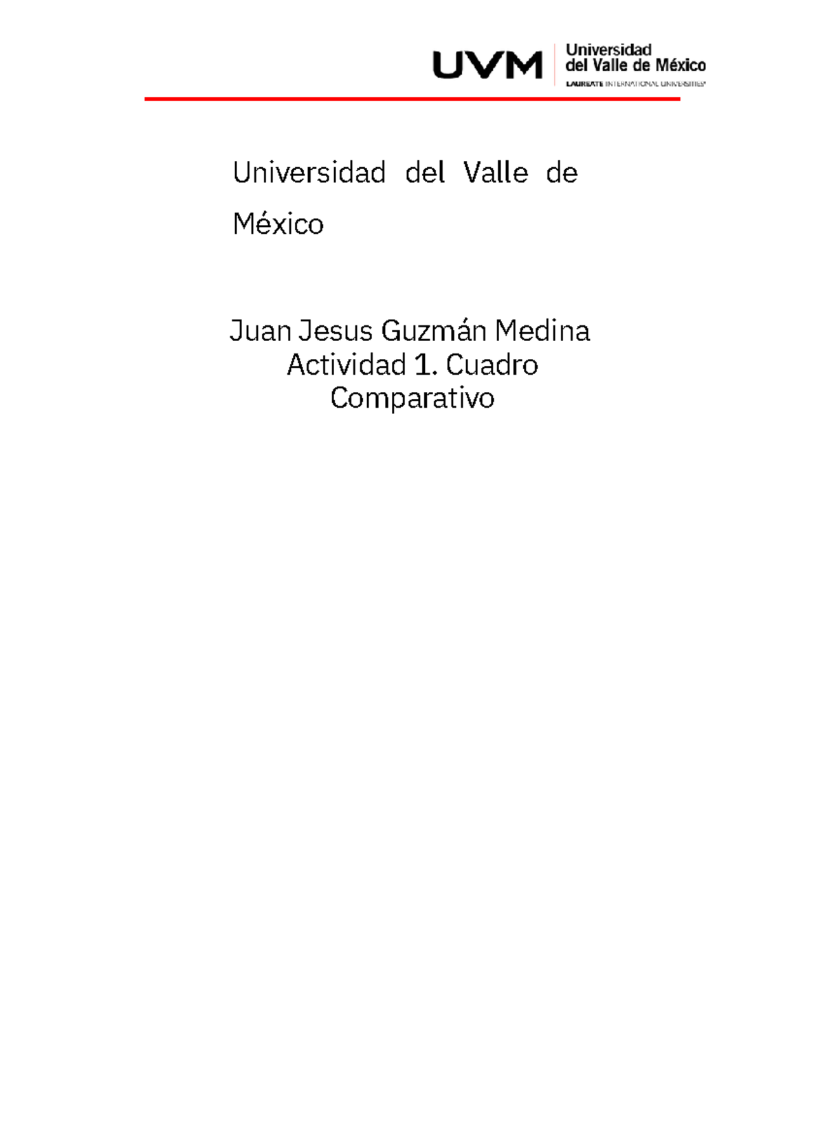 Act 1 JJGM Cuadro - jbkb - Universidad del Valle de México Juan Jesus ...