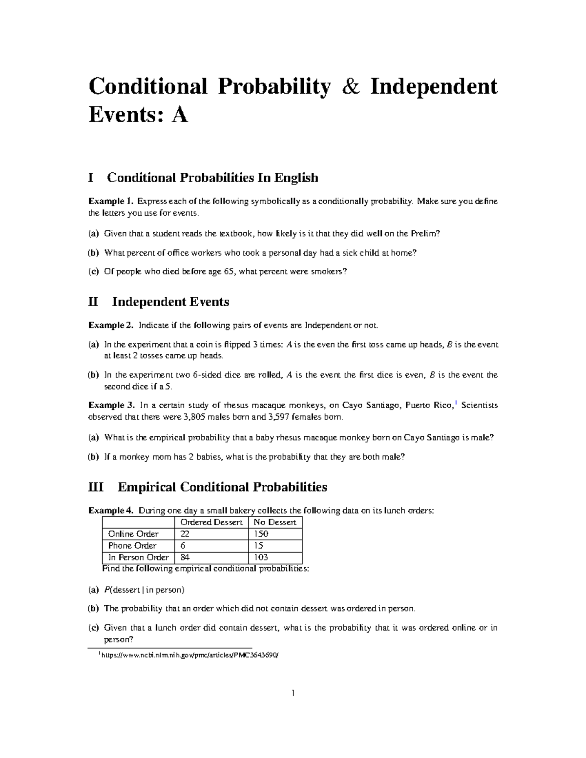 Conditional Probability & Independence: A Study Guide - Studocu