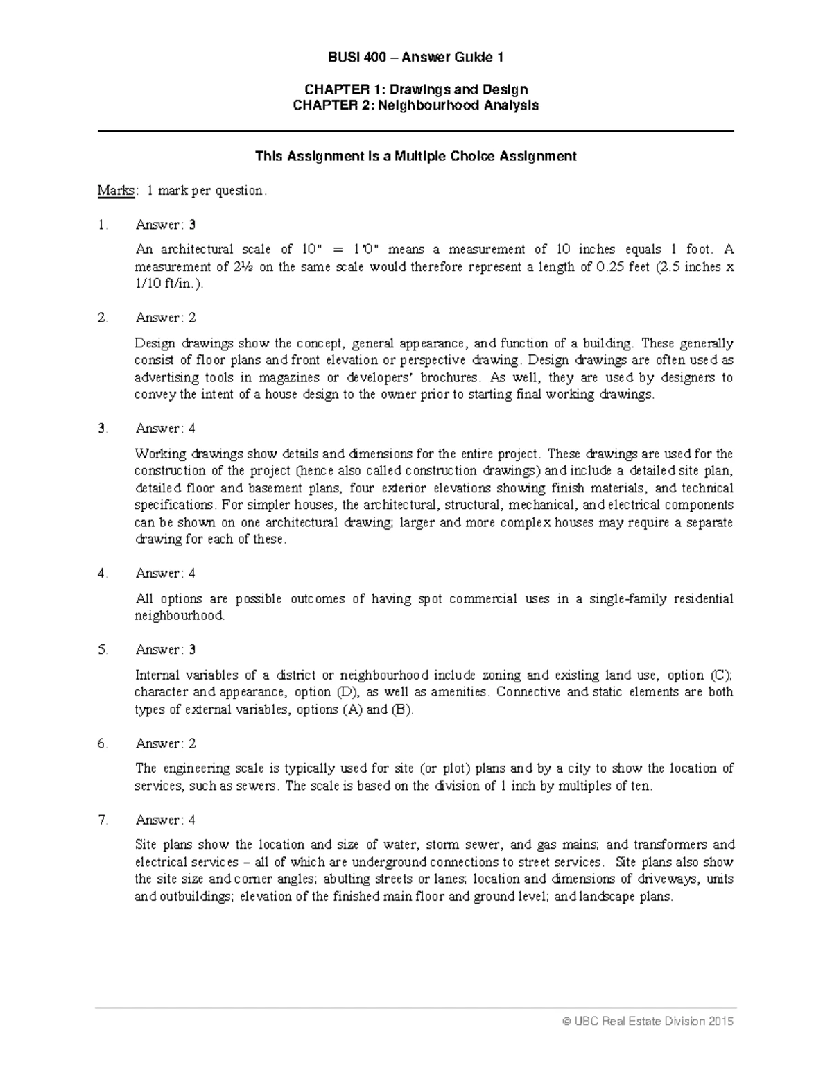BUSI 400 – Multiple Choice Answer Guide for Assignments 1 to 4 - Studocu