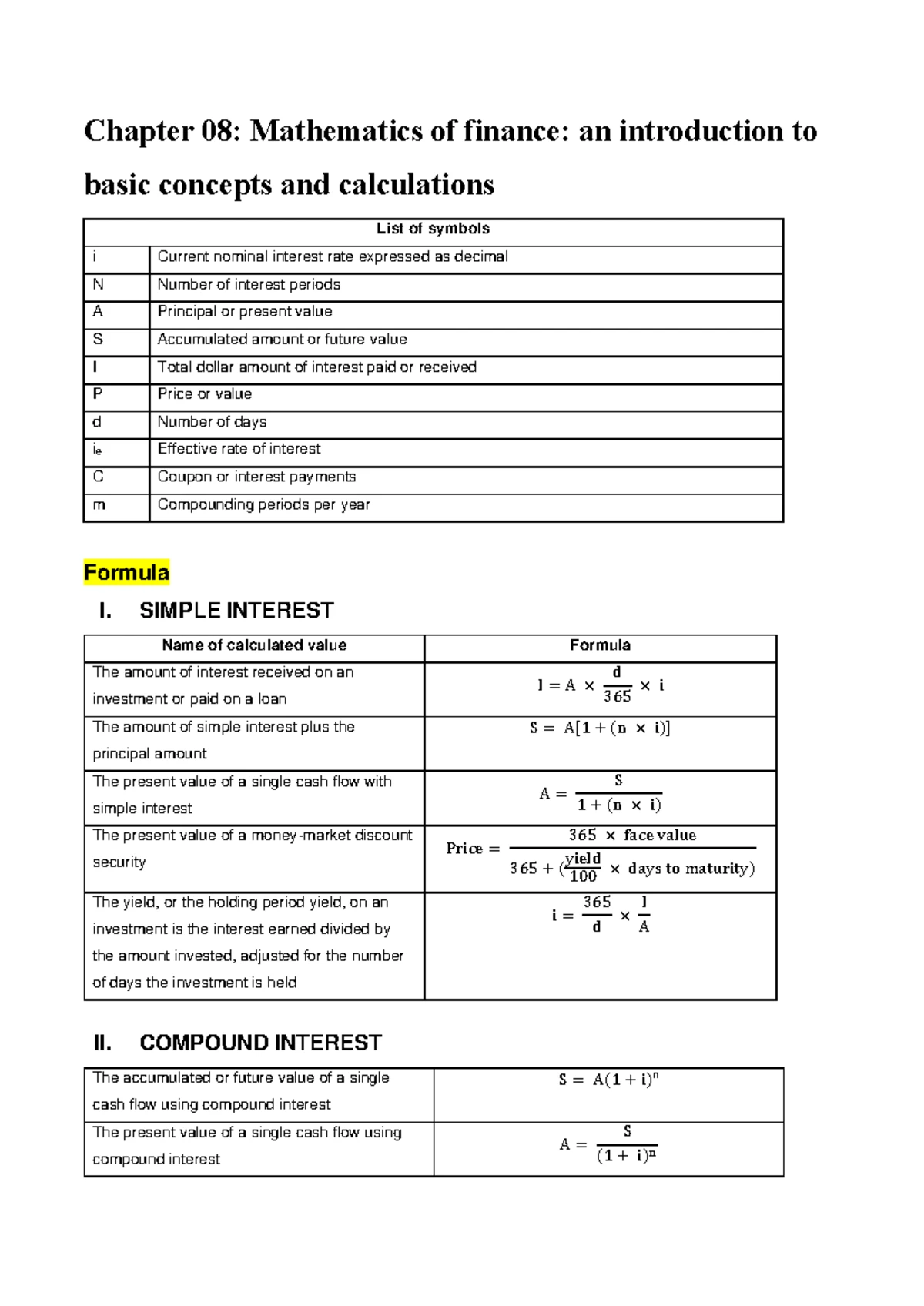 Financial Performance Indicators Overview - FIM Note Final - Studocu