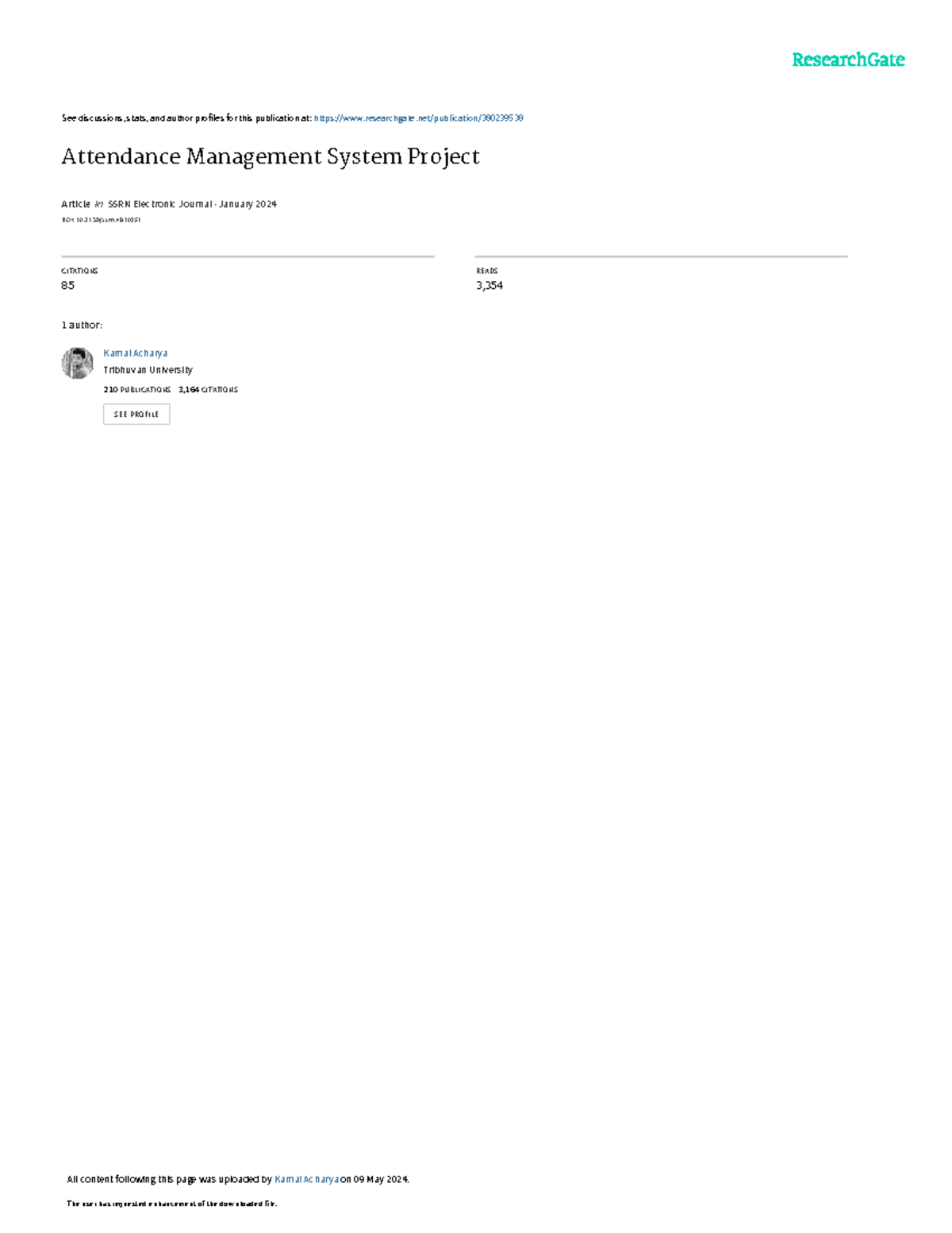 Attendance Management System Mini Project (Course Code: MANAGEMENT ...
