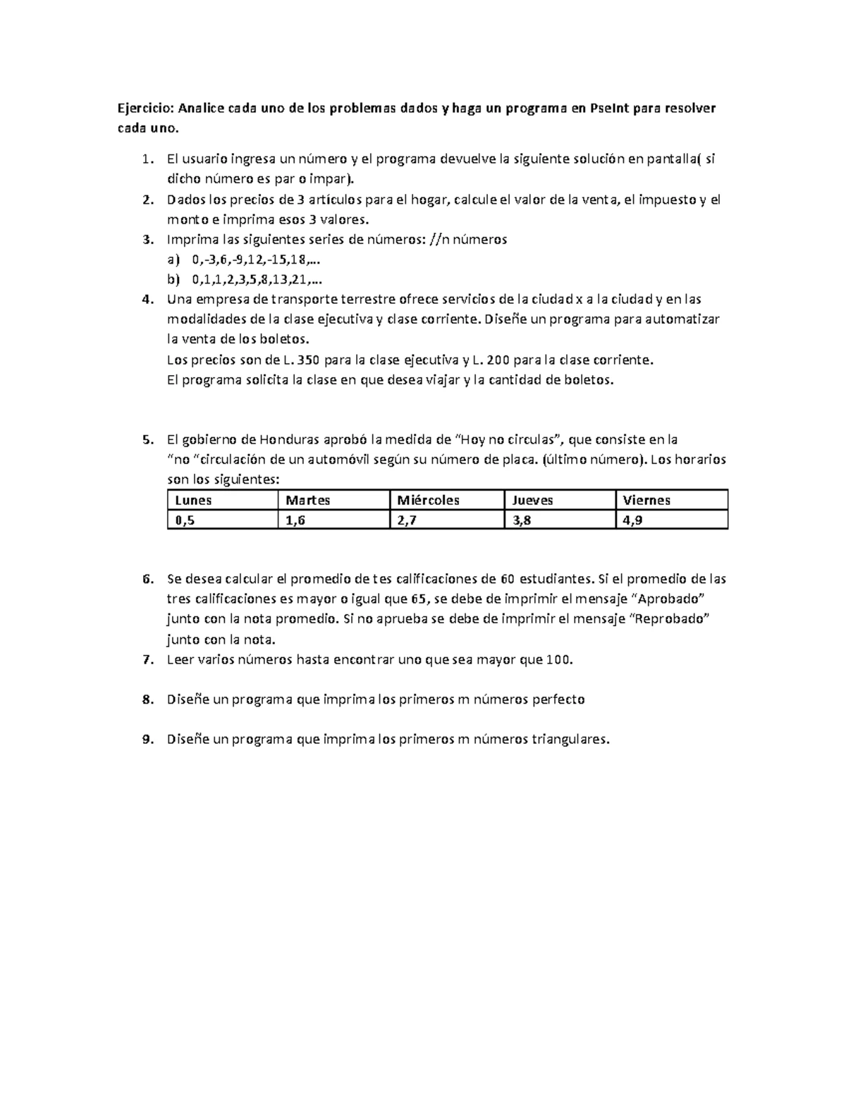 Progra Guia de ejercicios foro A4 - Universidad Nacional Autónoma de ...