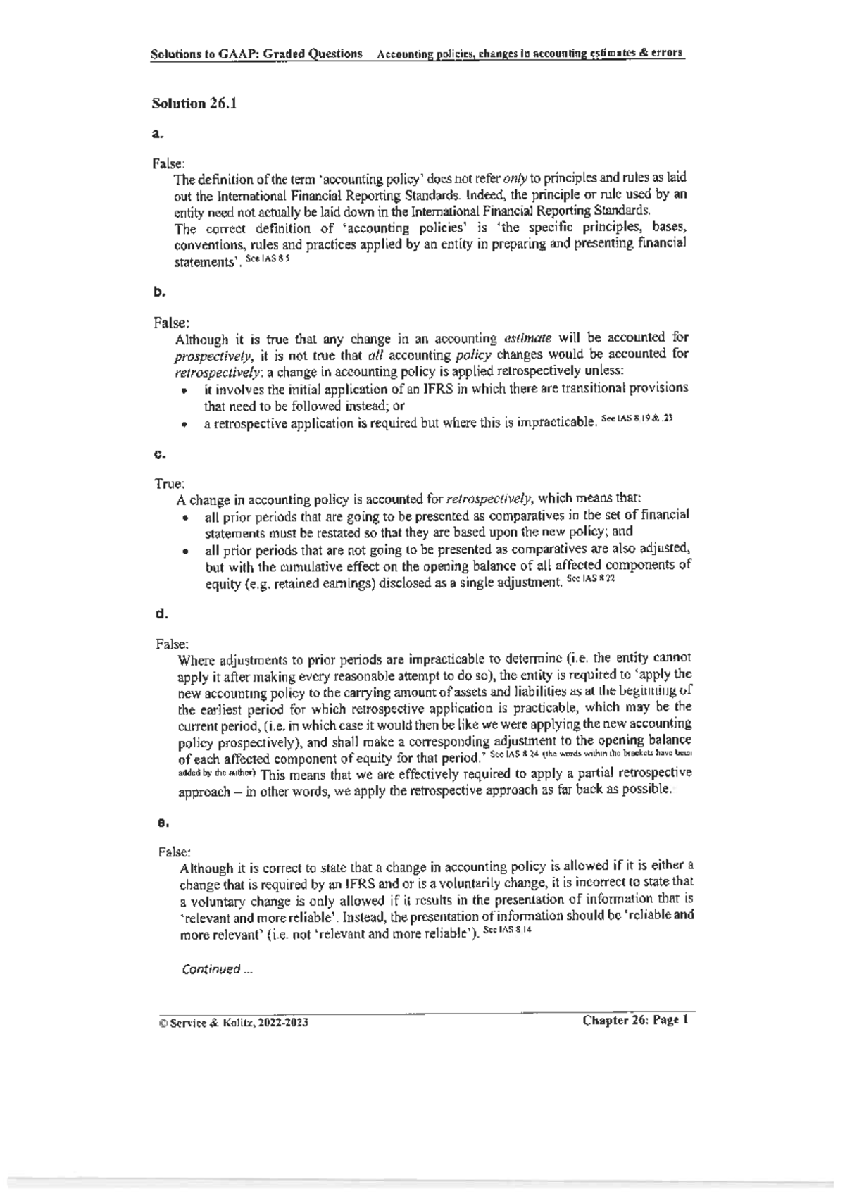 Solutions to GAAP: Graded Questions on Accounting Policies and ...