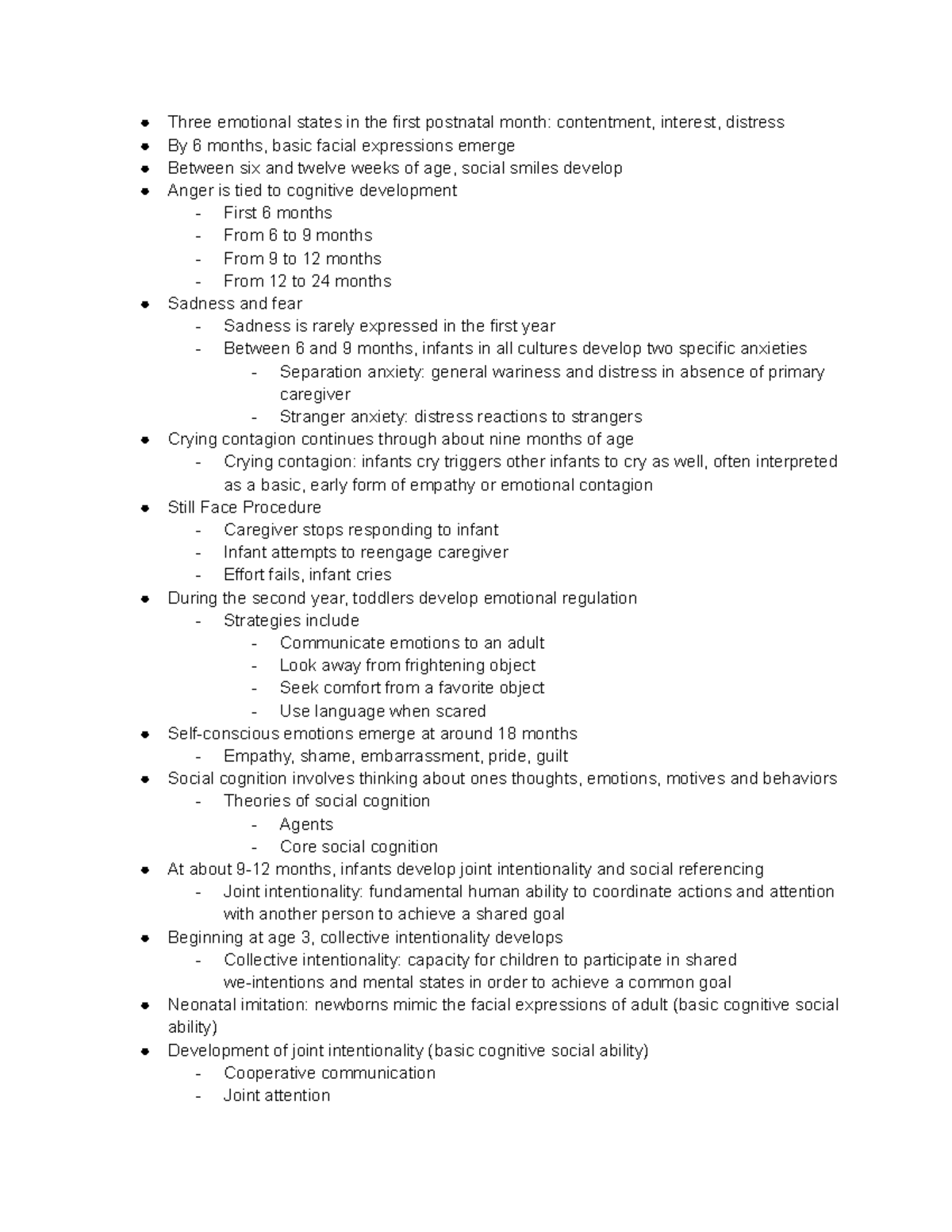 PSY 361 Lecture Notes: Attachment Theory & Infant Emotional Development ...