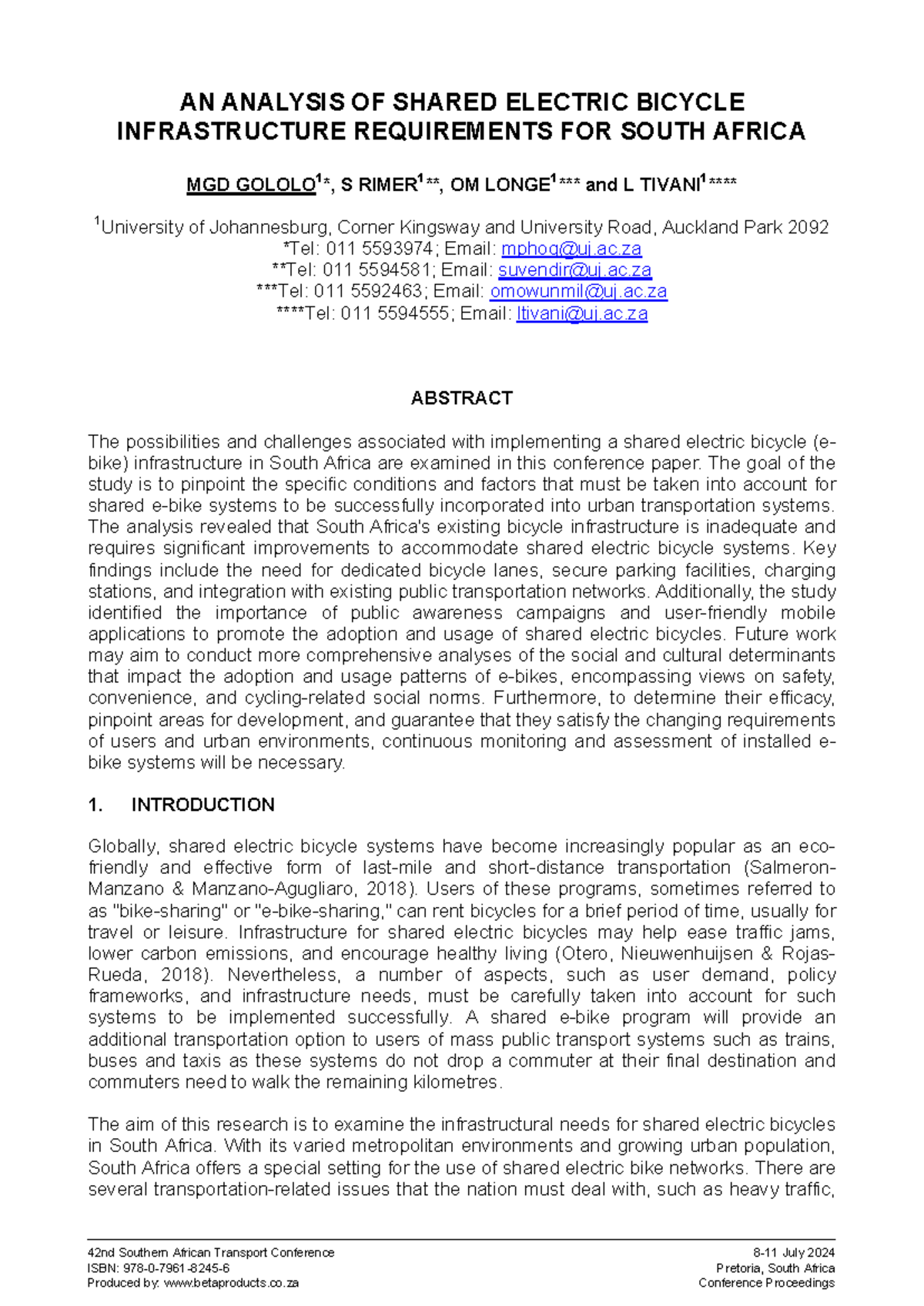 Electric Bicycles In South Africa
