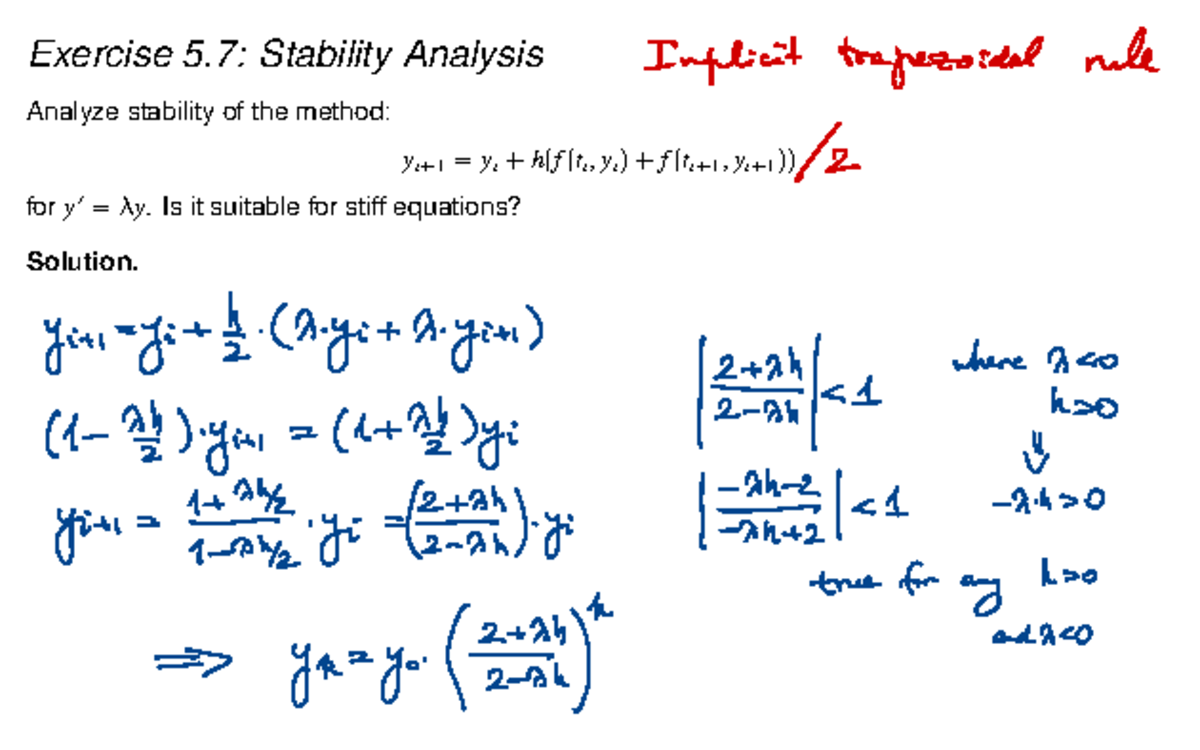 MA307 507 W25 lecture slides 05 solutions - Exercise 5: Stability ...