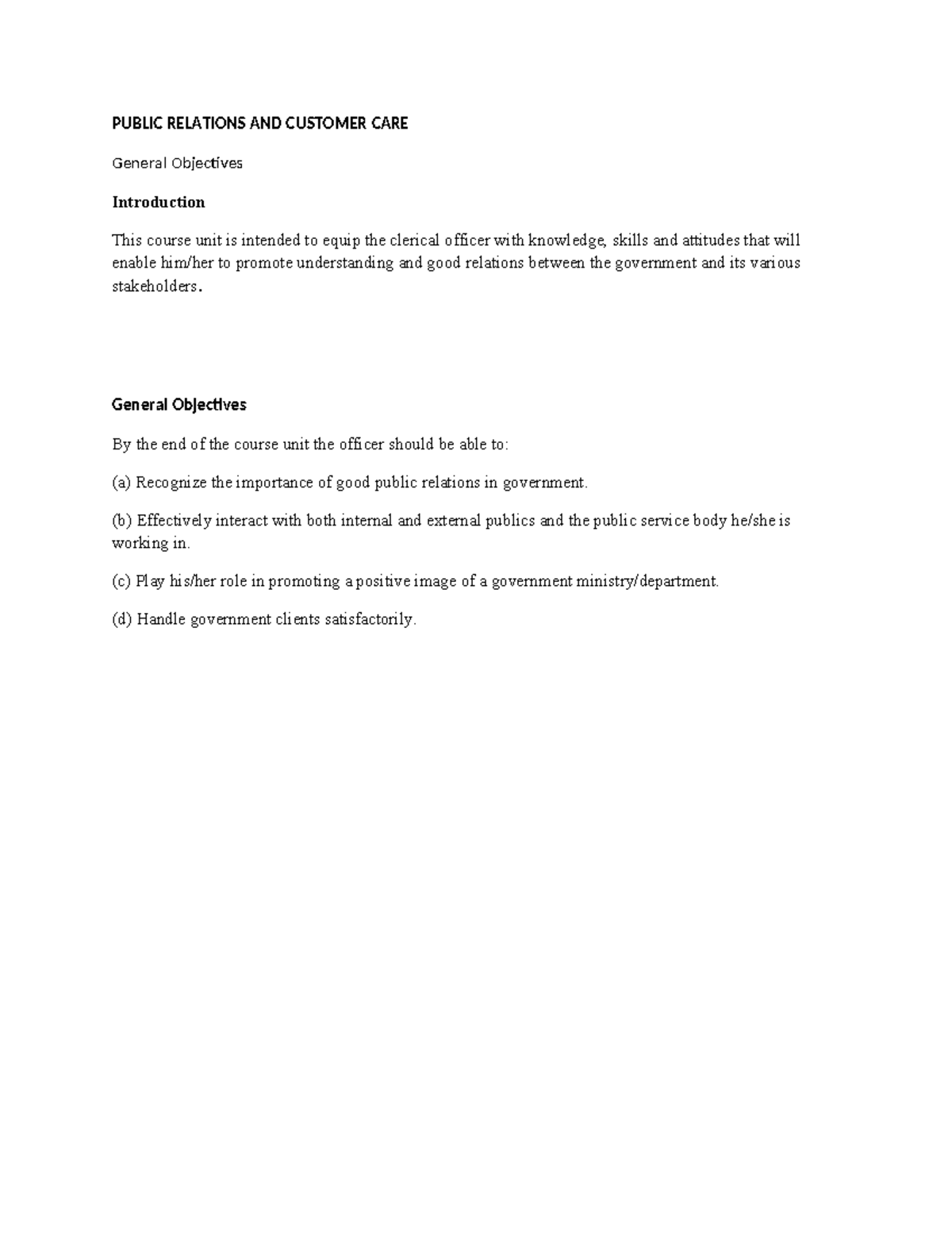 Public Relations & Customer Care: Key Concepts and Practices (PR 101 ...