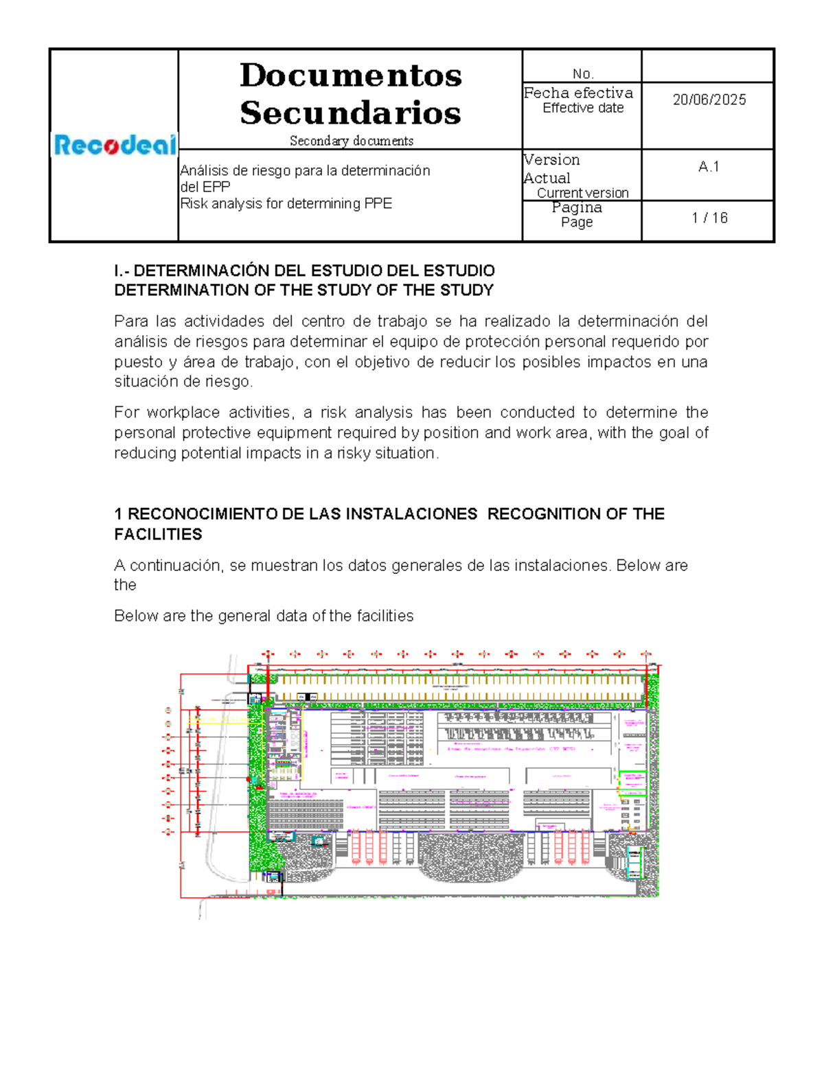 Análisis de Riesgo y Determinación del EPP - RECODEAL INTERCONNECT ...