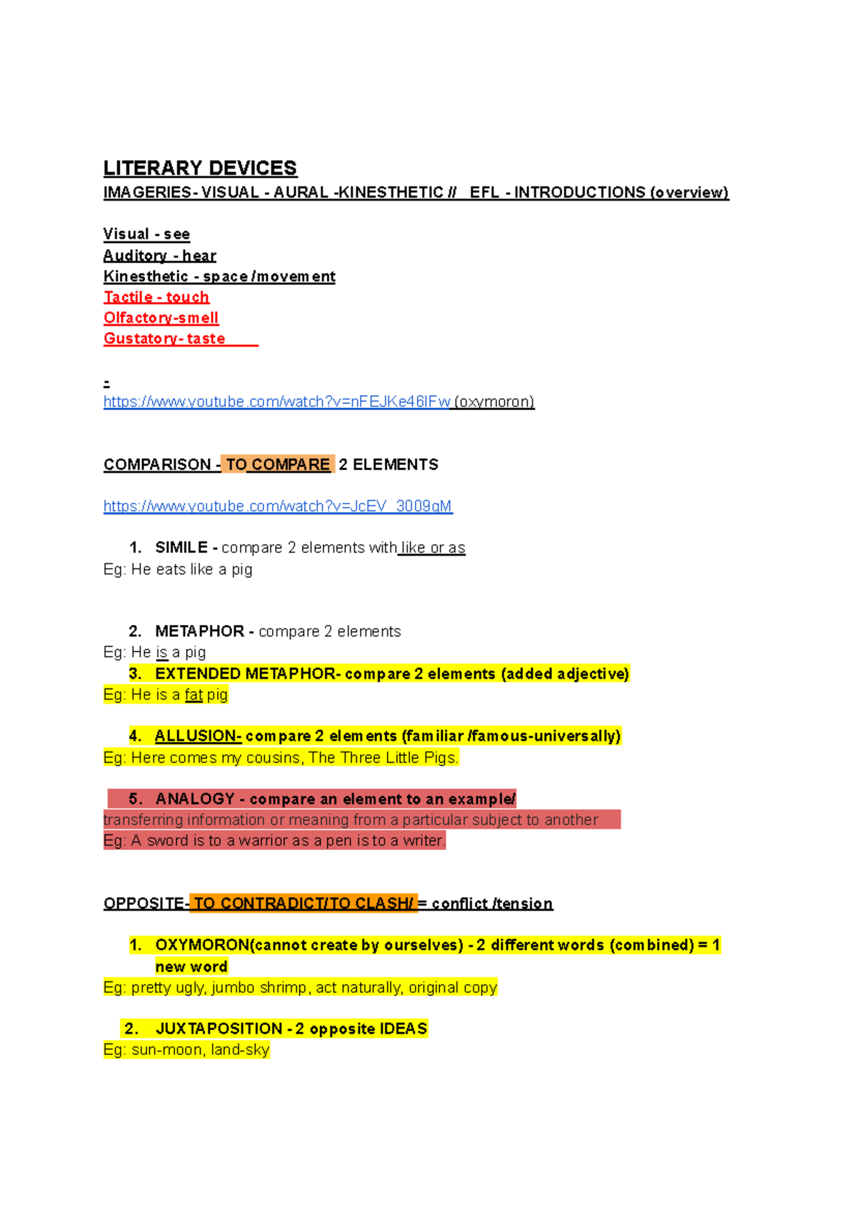 CIE0500 Literary Devices Overview: Visual, Aural, and Structural ...