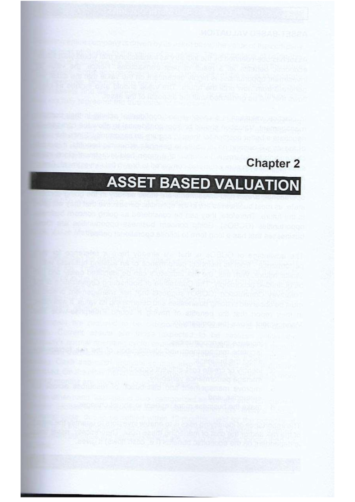 Valuation Concepts & Methods for ASSET BASED VALUATION - Studocu