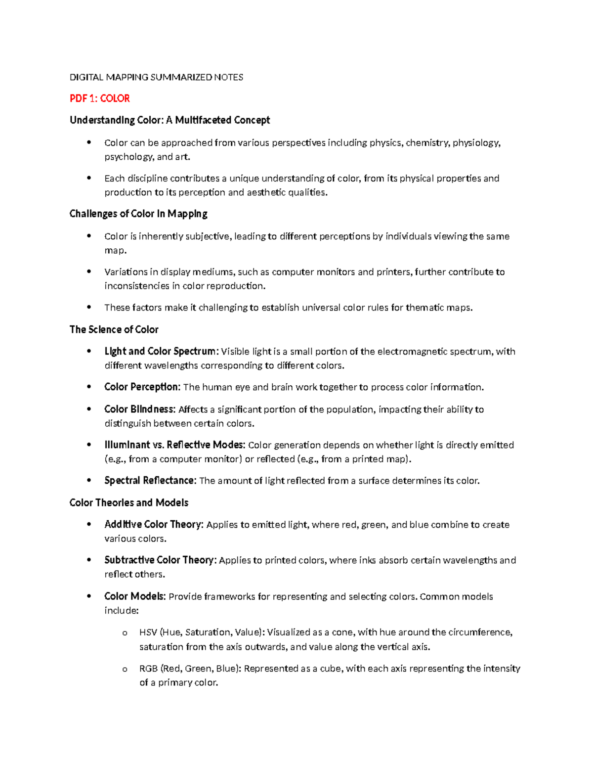 DIGITAL MAPPING SUMMARIZED NOTES: Understanding Color and Cartography ...