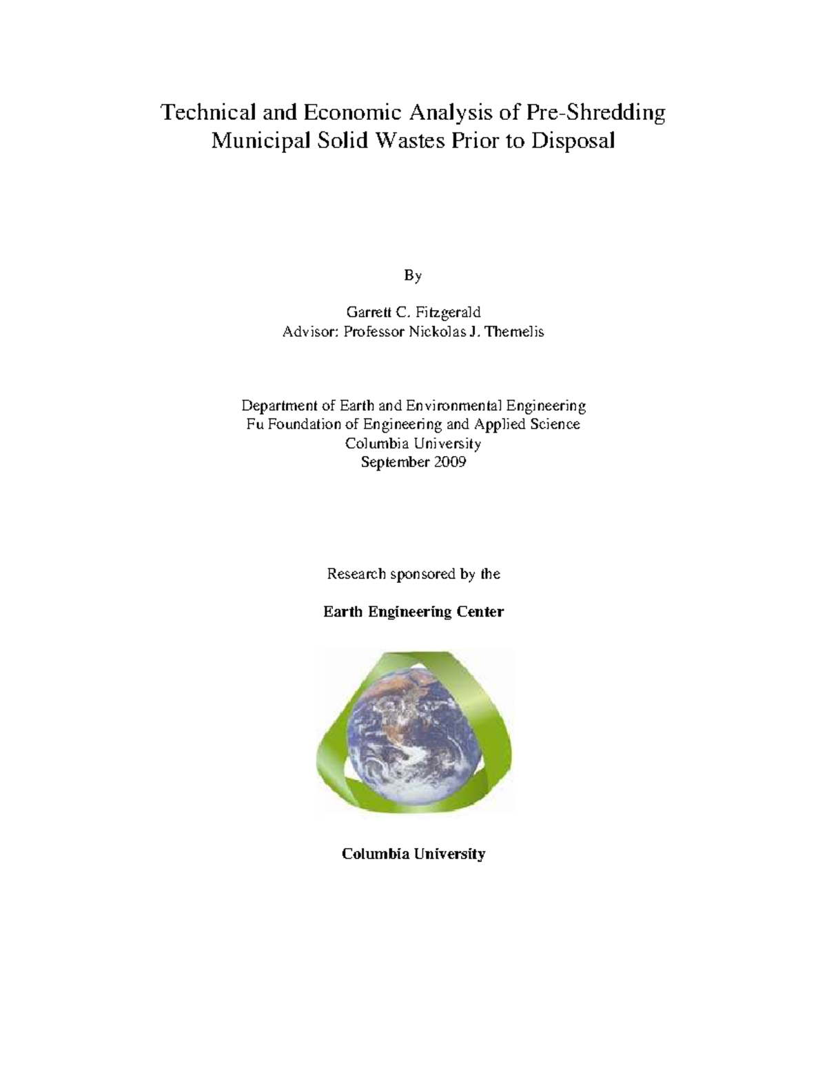 Technical and Economic Analysis of MSW Shredding for WTE Facilities ...
