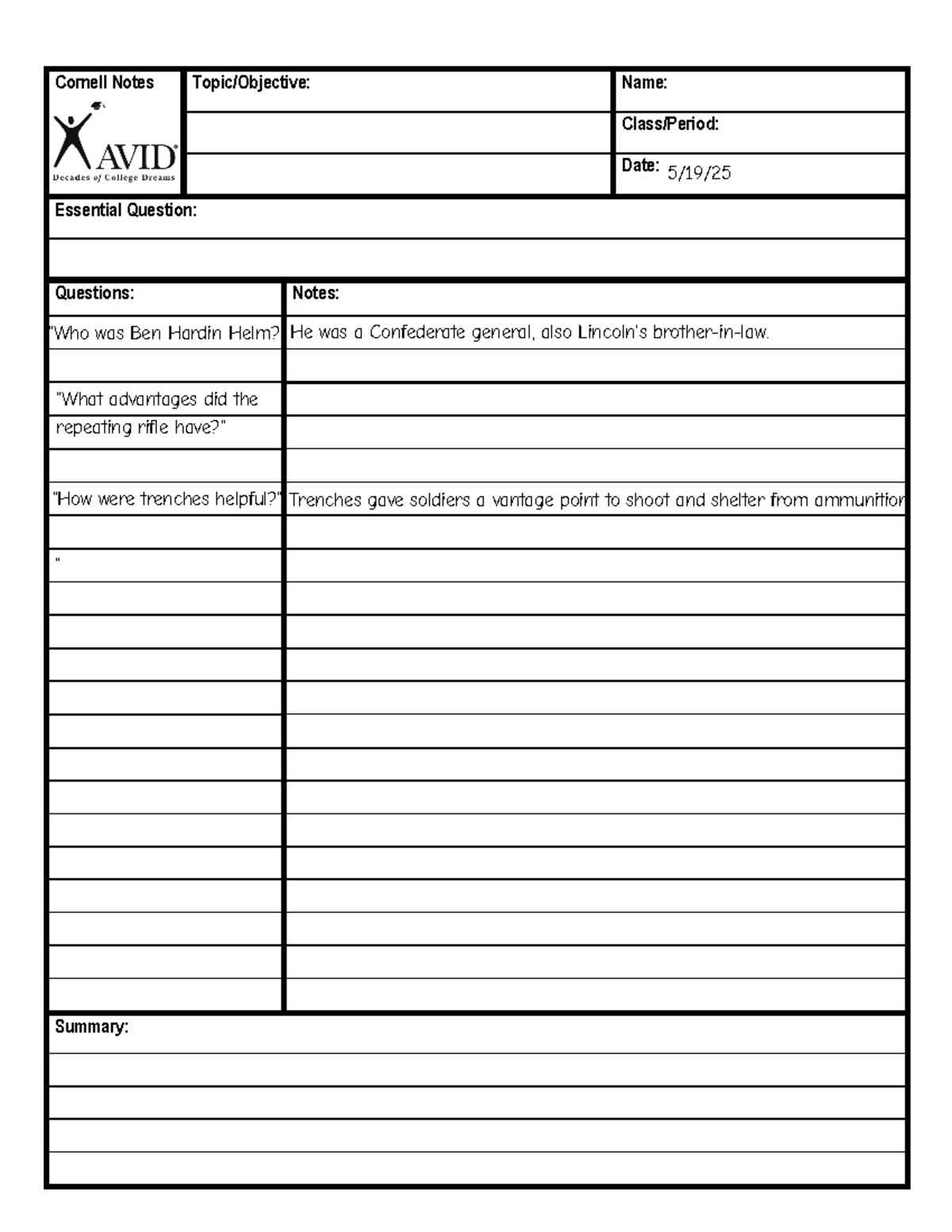 ELLA Gemme - Cornell Notes Template (39) - RINA8412 - Cornell Notes ...