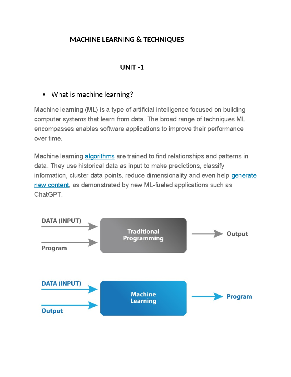 MLT Unit-1 notes - It helps to gain extra knowledge about mlt - MACHINE ...