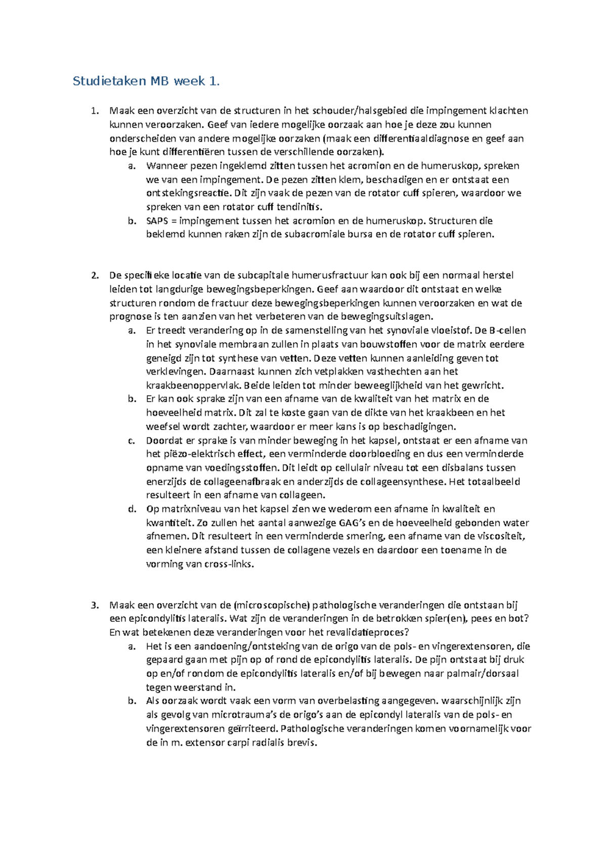studietaken-mb-anatomie-en-pathologie-van-het-beweegapparaat-week-1