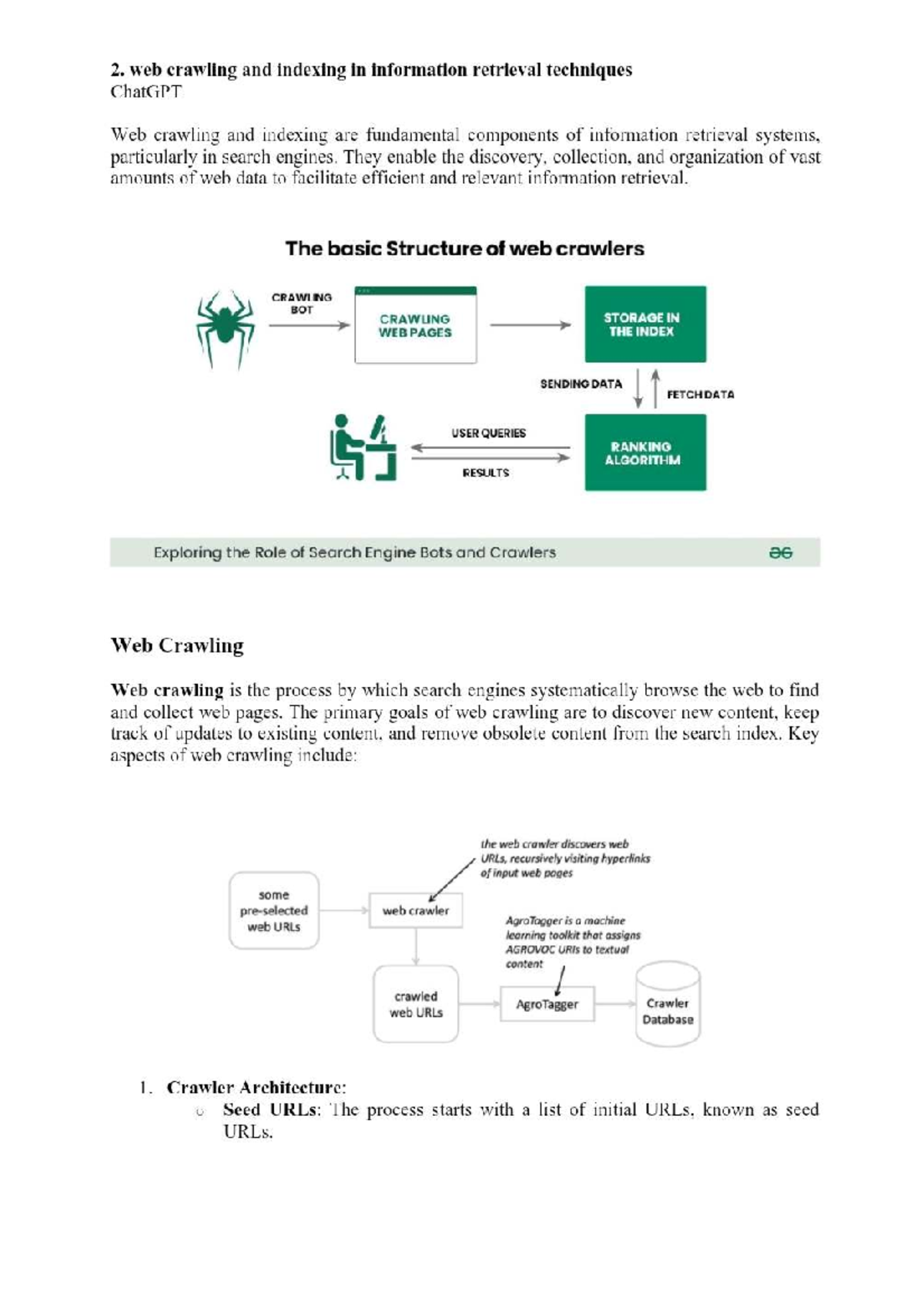 Web Crawling and Indexing Techniques in Information Retrieval (CS 101 ...