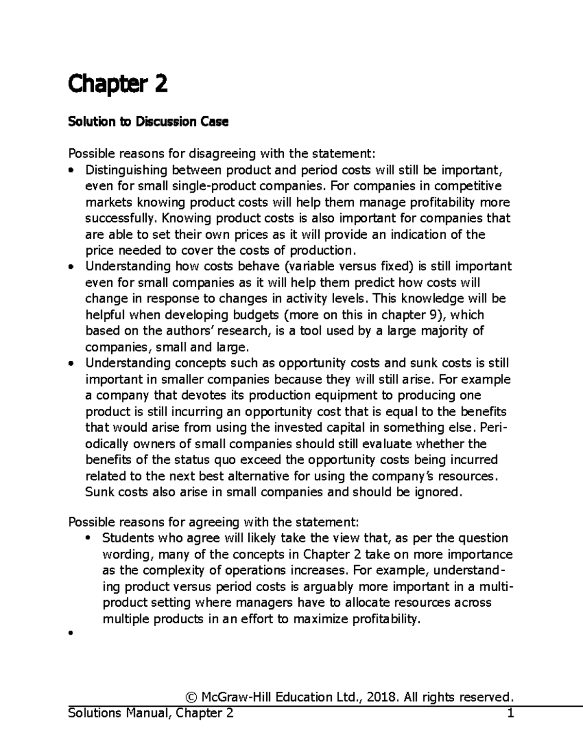 Chapter 2 solutions - Managerial accounting by Ray Garrison - Chapter 2 ...