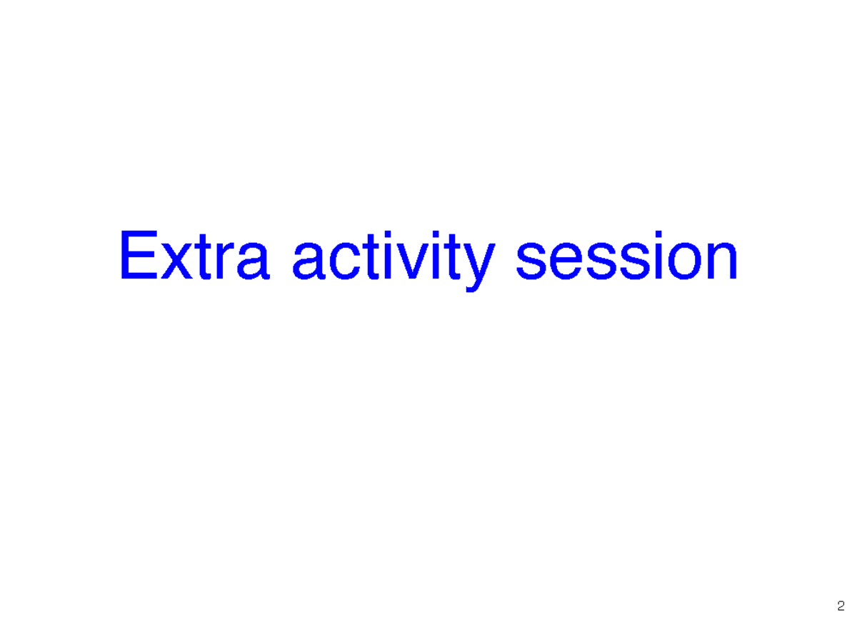 Extra Activity Session Guidelines and Peer Review Process - Studocu