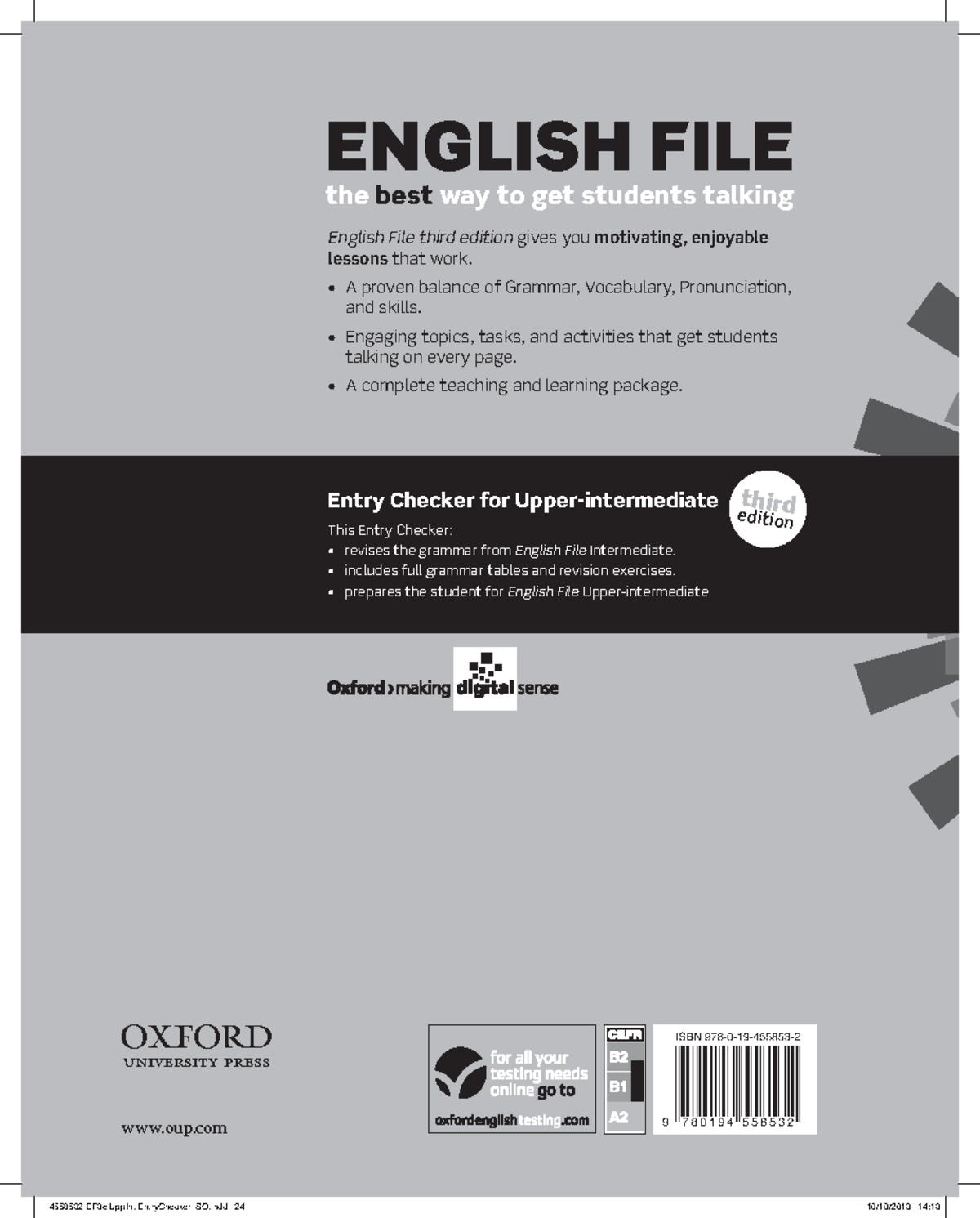 Upp-int Entry Checker SOr - oup English File third edition gives you ...