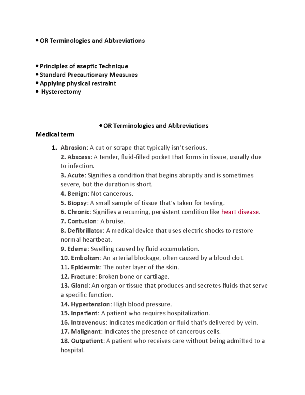 Operating Room Essentials: A Comprehensive Guide to OR Practices - Studocu