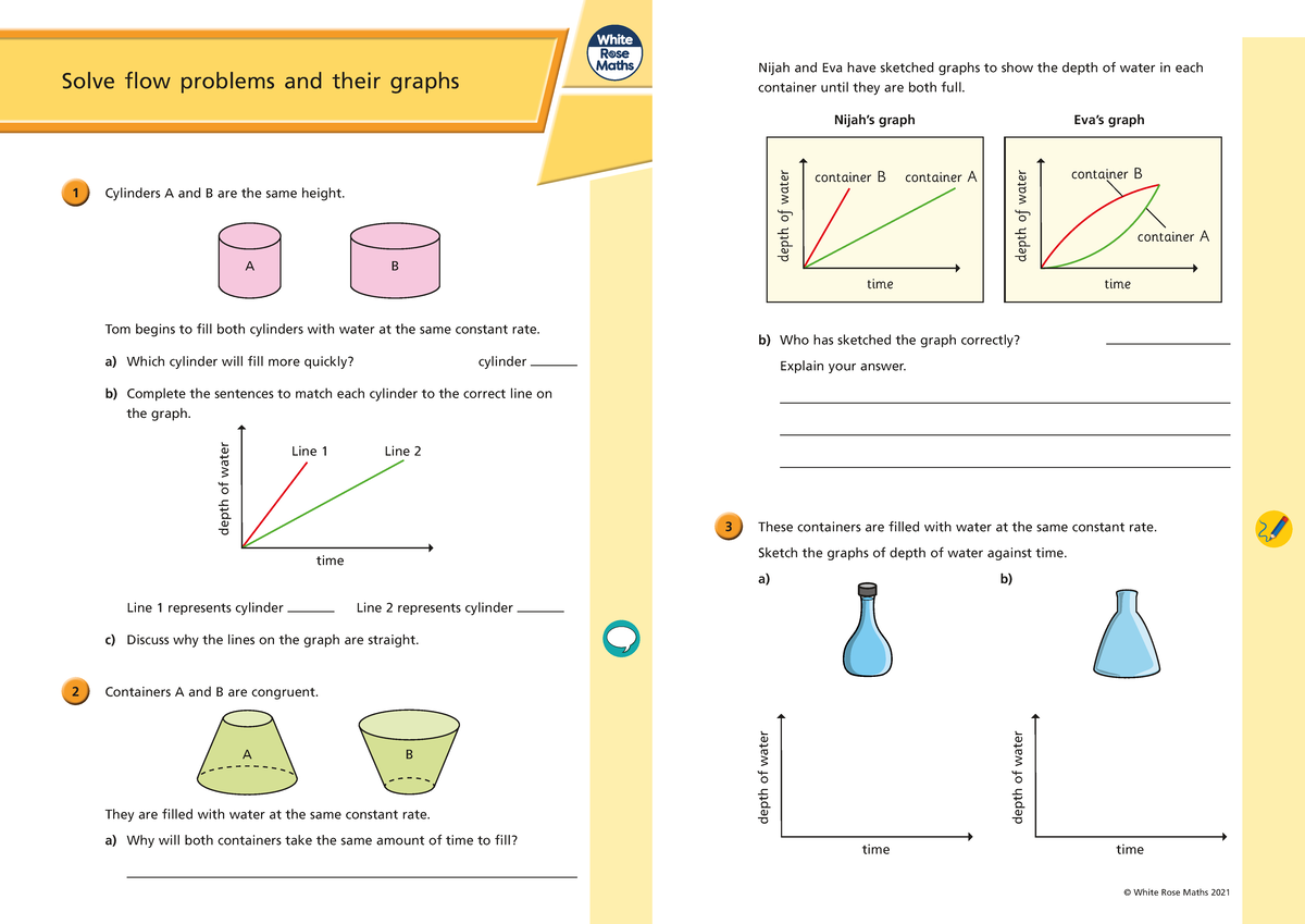 Y9 Summer Block 3 WO5: Analyzing Water Flow in Cylinders and Graphs ...