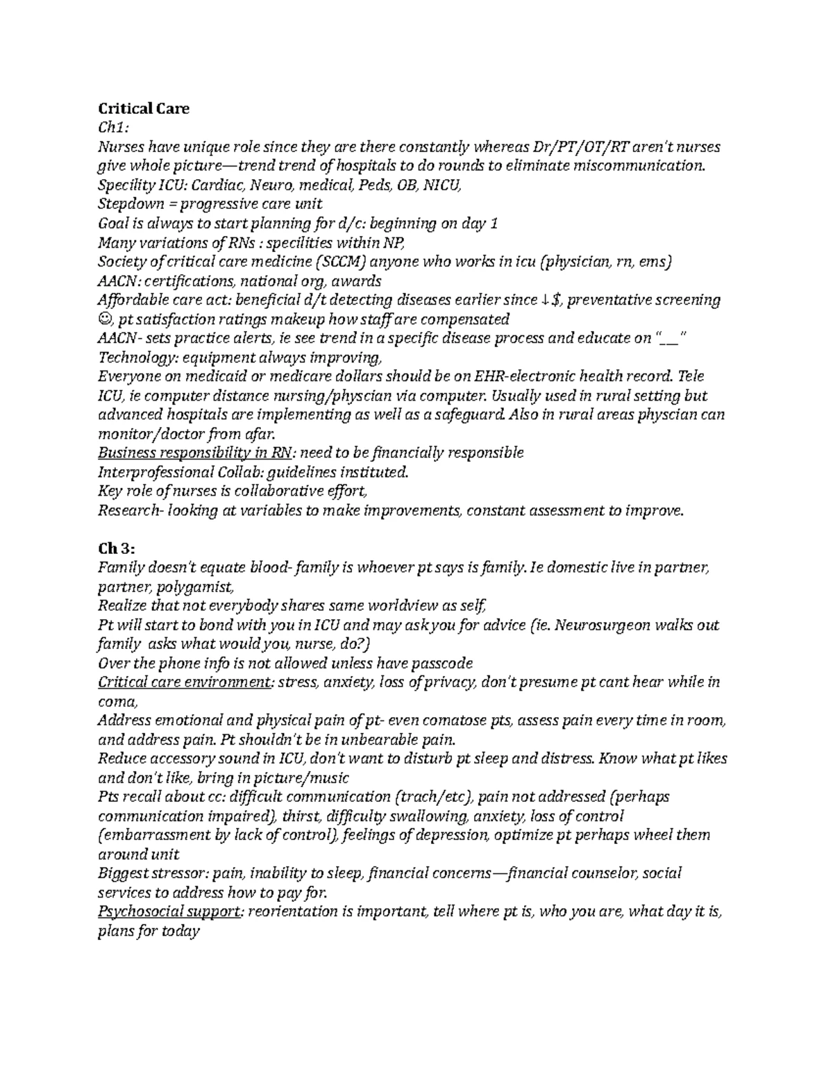 Critical care exam 3 - Chapters 17 & 18 Neuro Clinical Assessment o ...