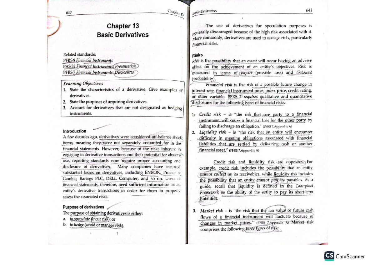 640 CS Chapter 13: Understanding Basic Derivatives and Their Risks ...