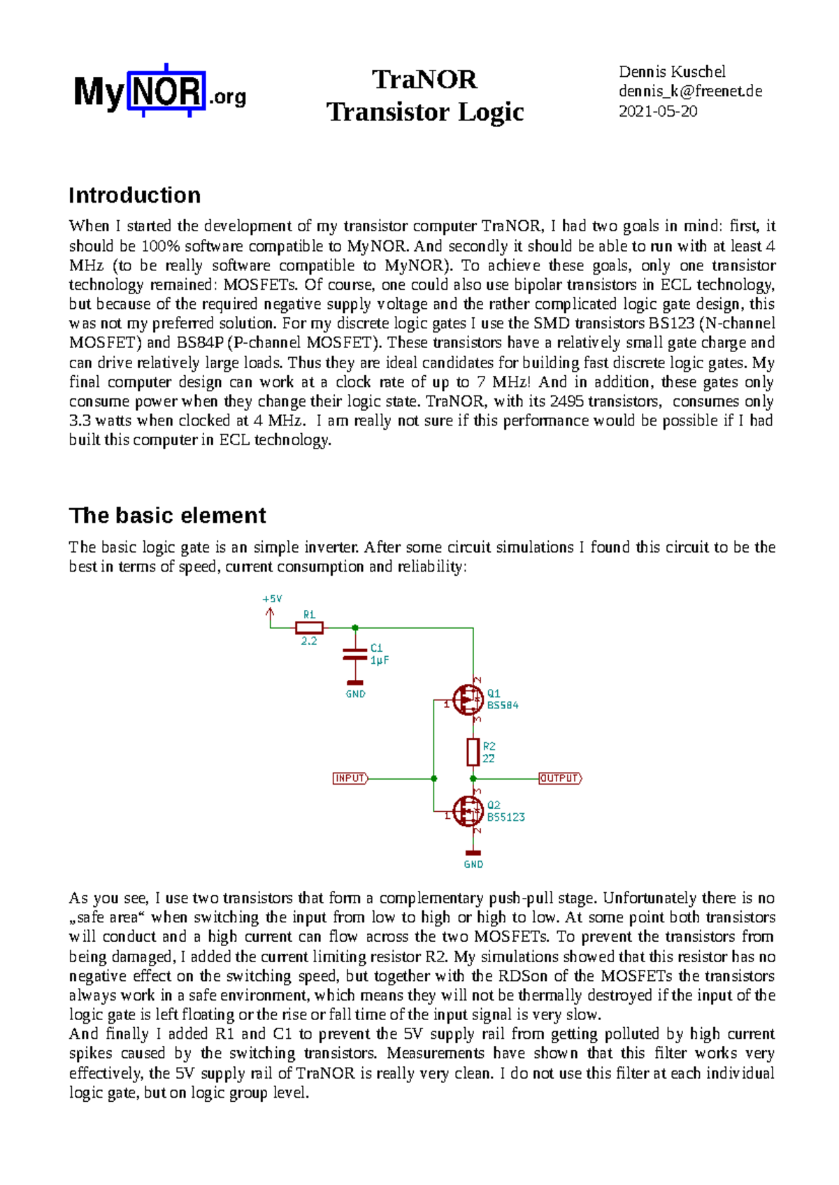TraNOR Transistor Logic Design and Implementation Overview - Studocu