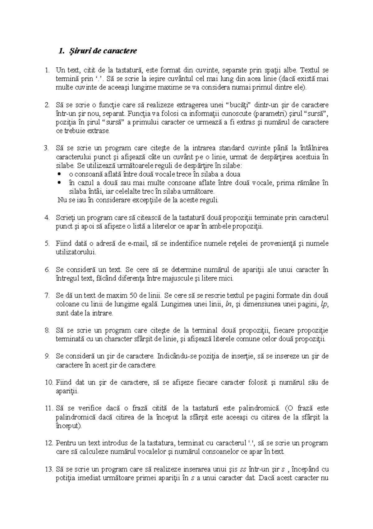 Exerciții de Programare - Probleme Combinate - Curs 3 - Studocu