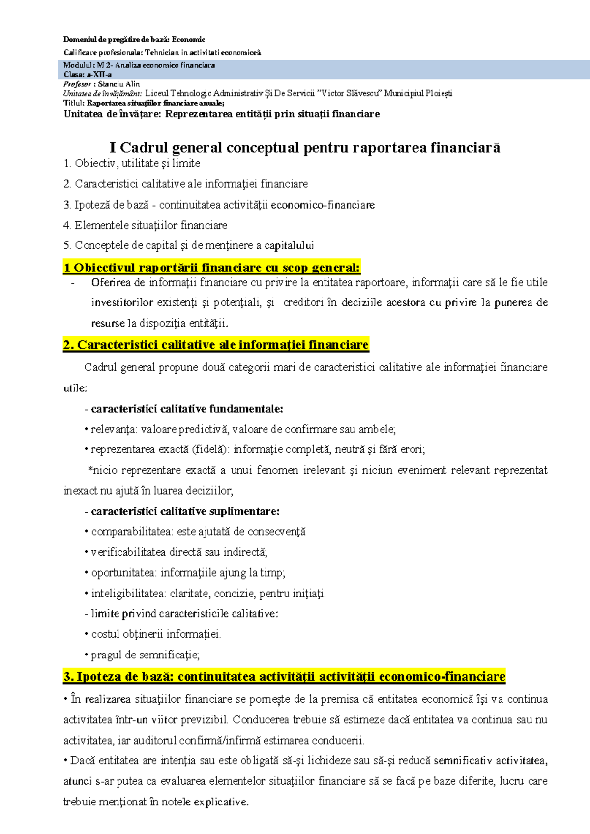 xii-m2-analiza-economic-i-raportarea-financiar-anual-studocu