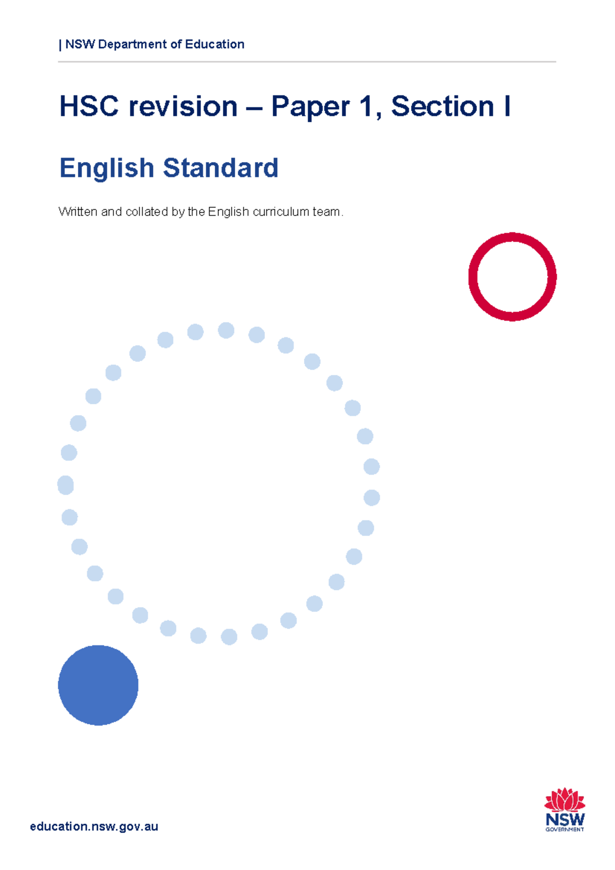 HSC English Standard Revision: Paper 1 Section I Overview and ...