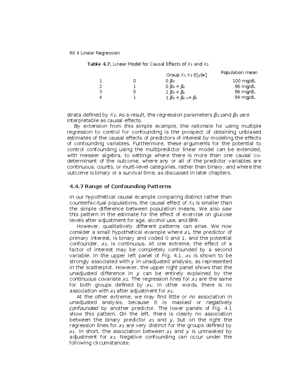 Linear Regression Analysis: Causal Effects of X1 and X2 (Vittinghoff ...