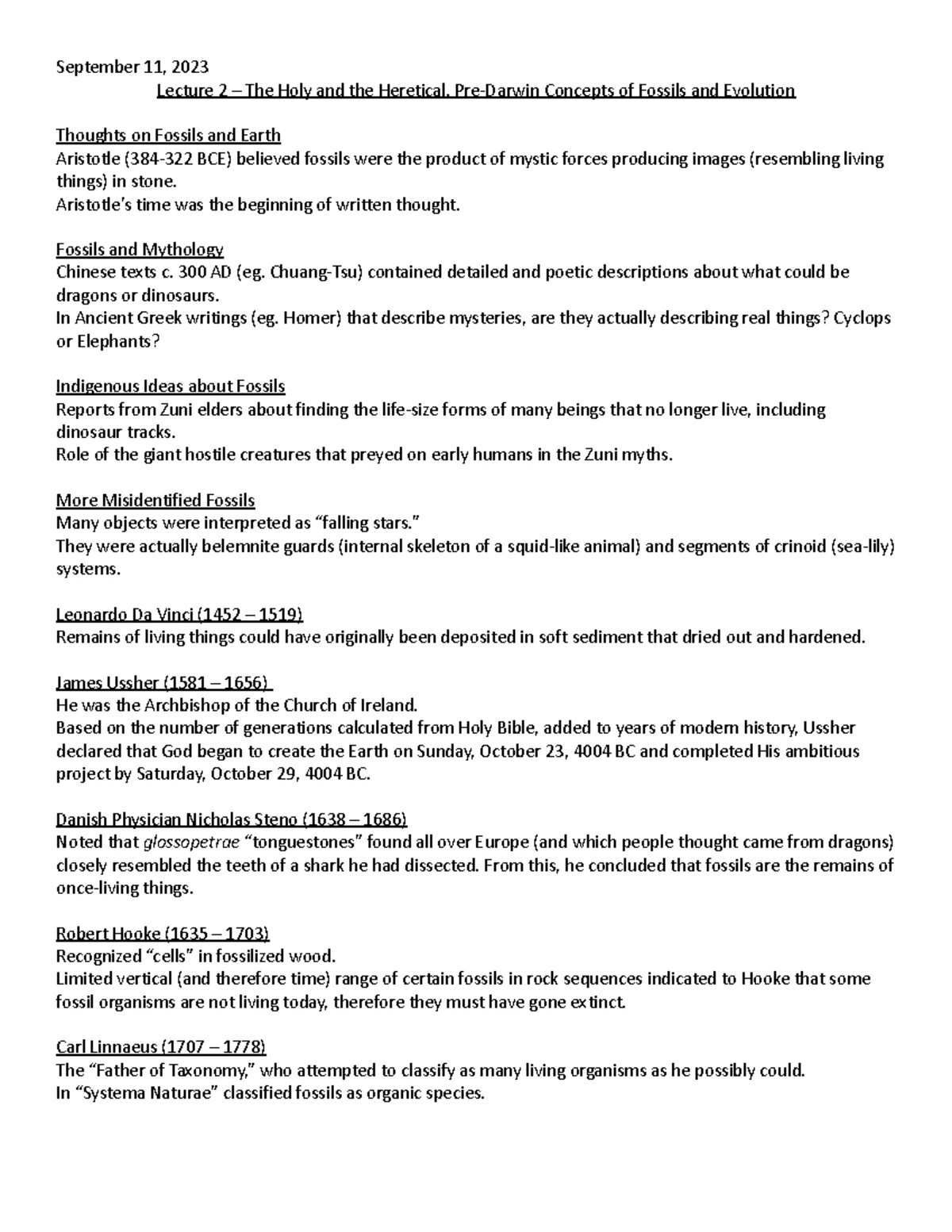 Earth Sci Unit 1 - Chapter 1 notes and summary of lecture content ...