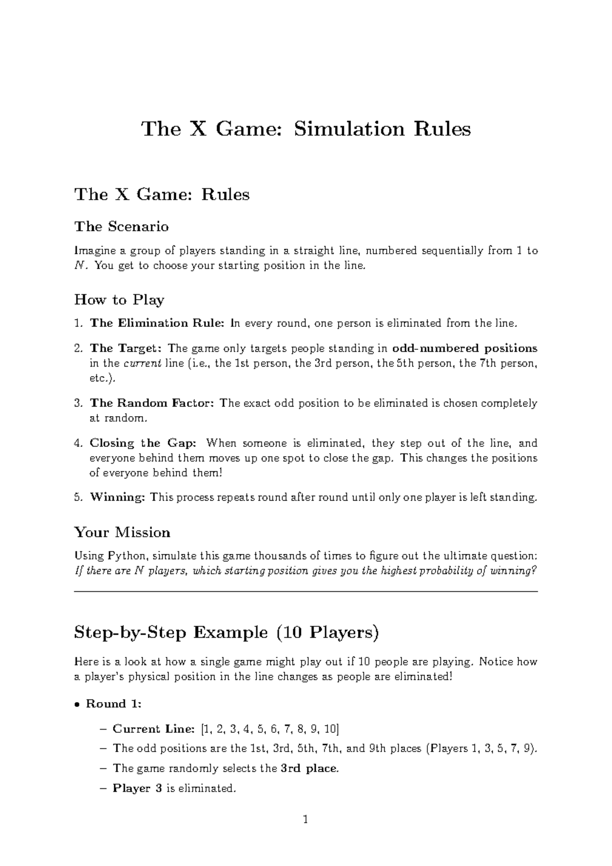 X Game Simulation Rules: Winning Strategies Explained - Studocu