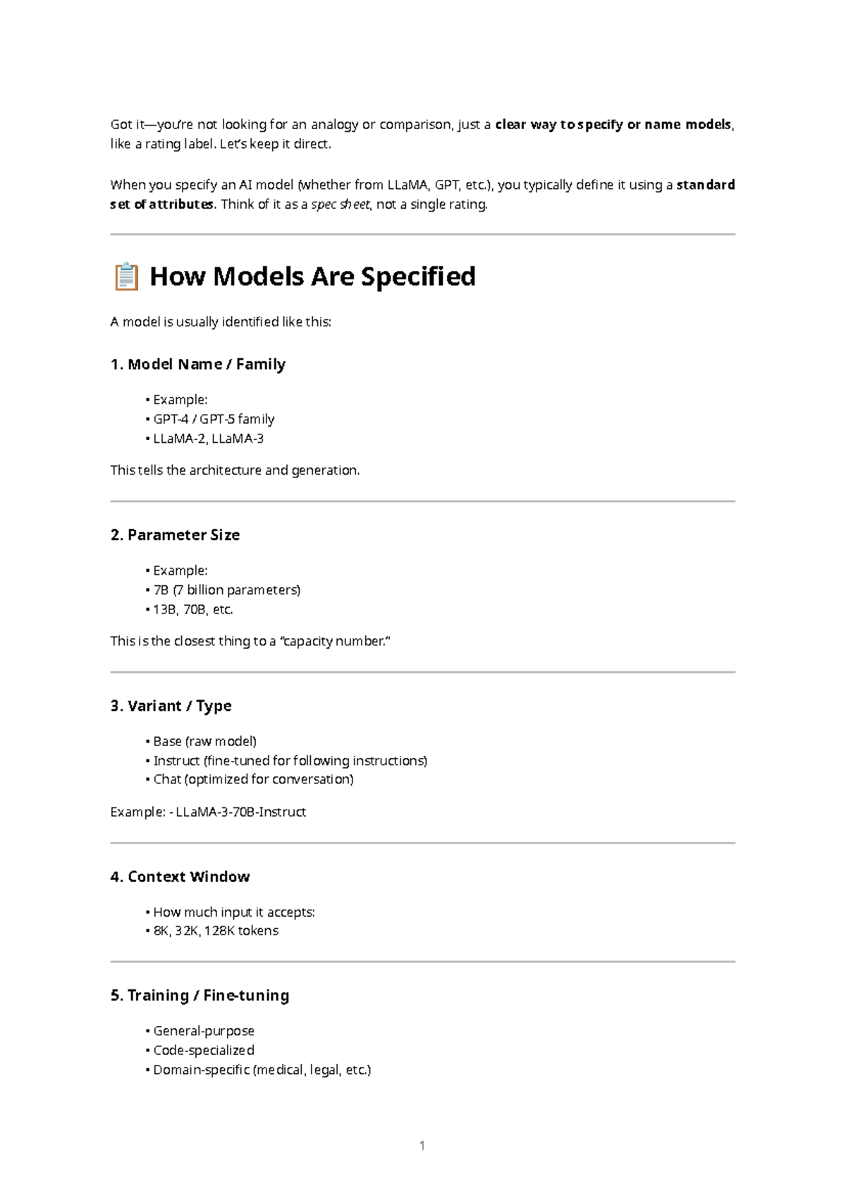 AI Model Specification Guide: Attributes & Ratings - Studocu