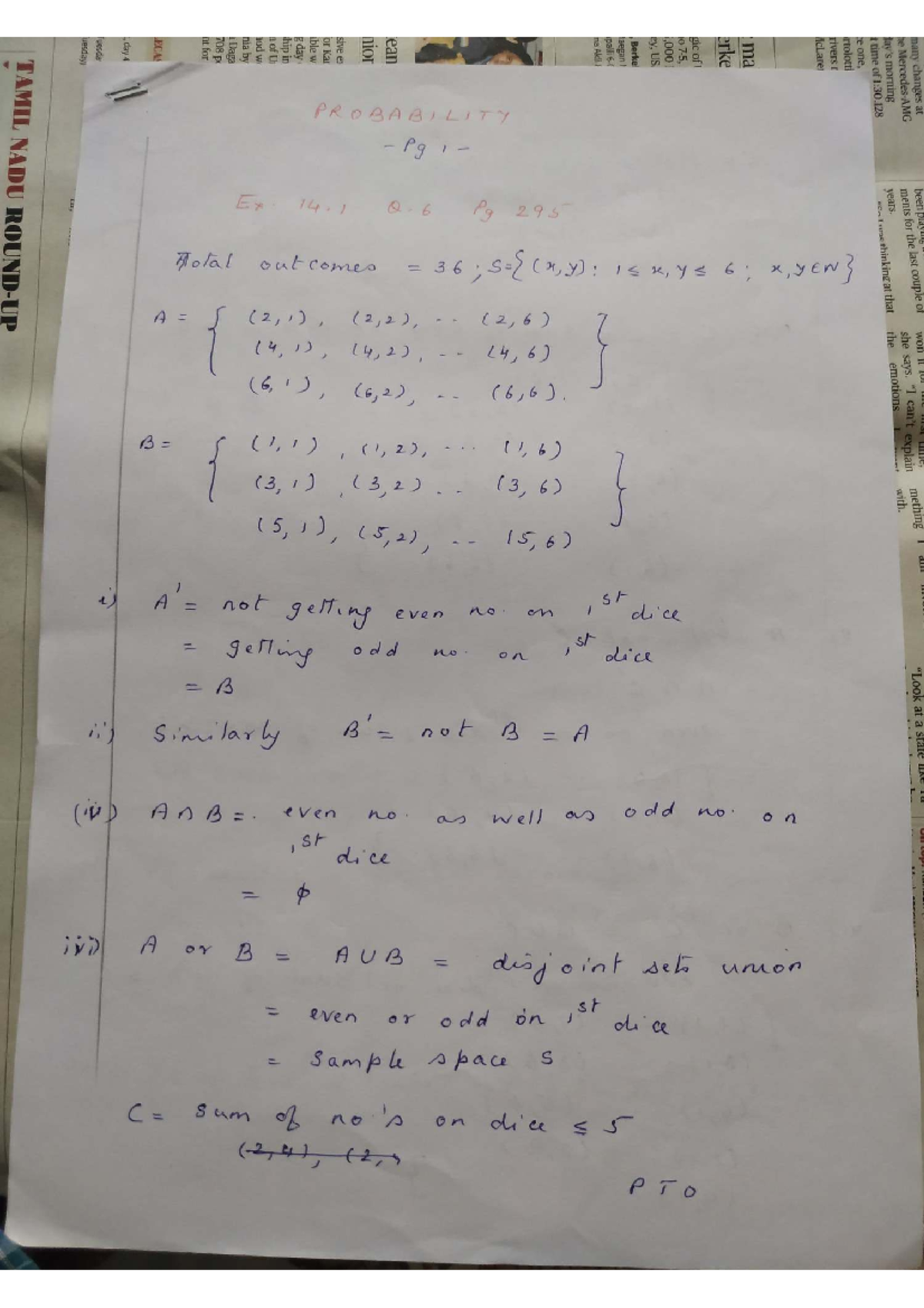 Probability - Question Paper CA for 80 Daga of 4 p Wi U1 - Studocu