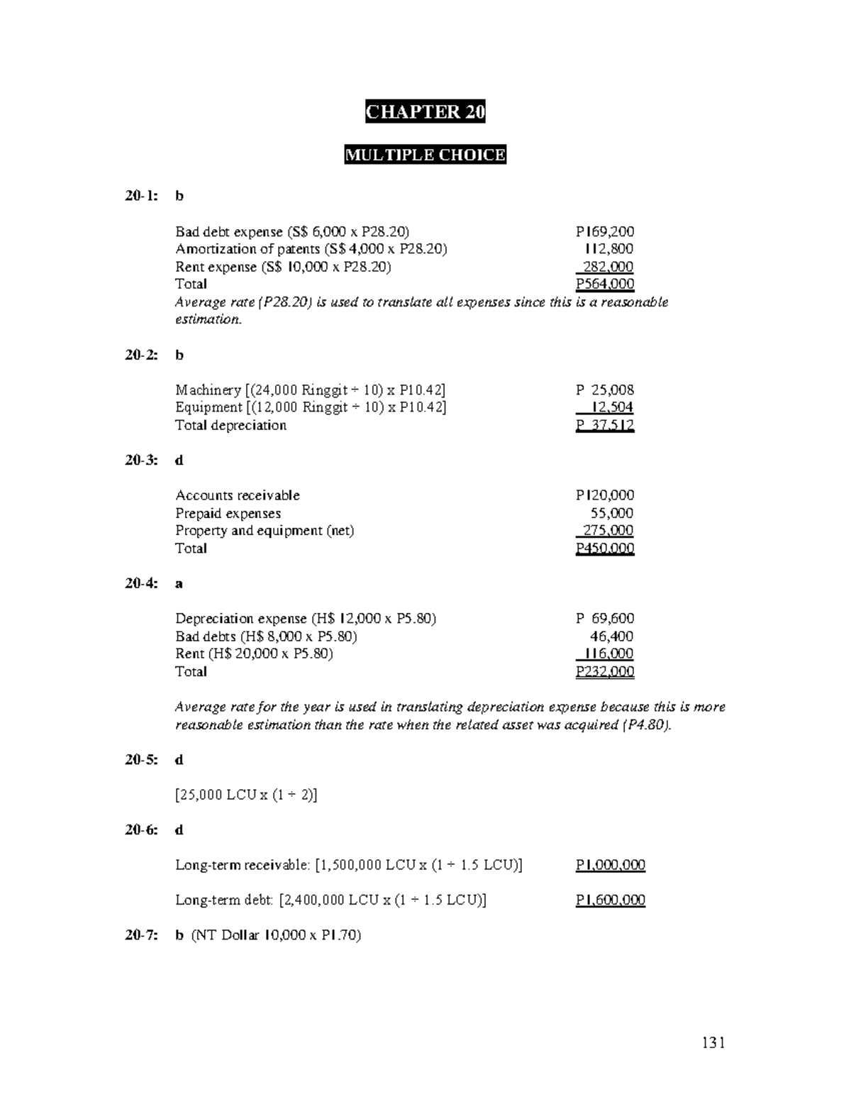 Solution Manual Advanced Accounting by Guerrero & Peralta Chapter-20 ...