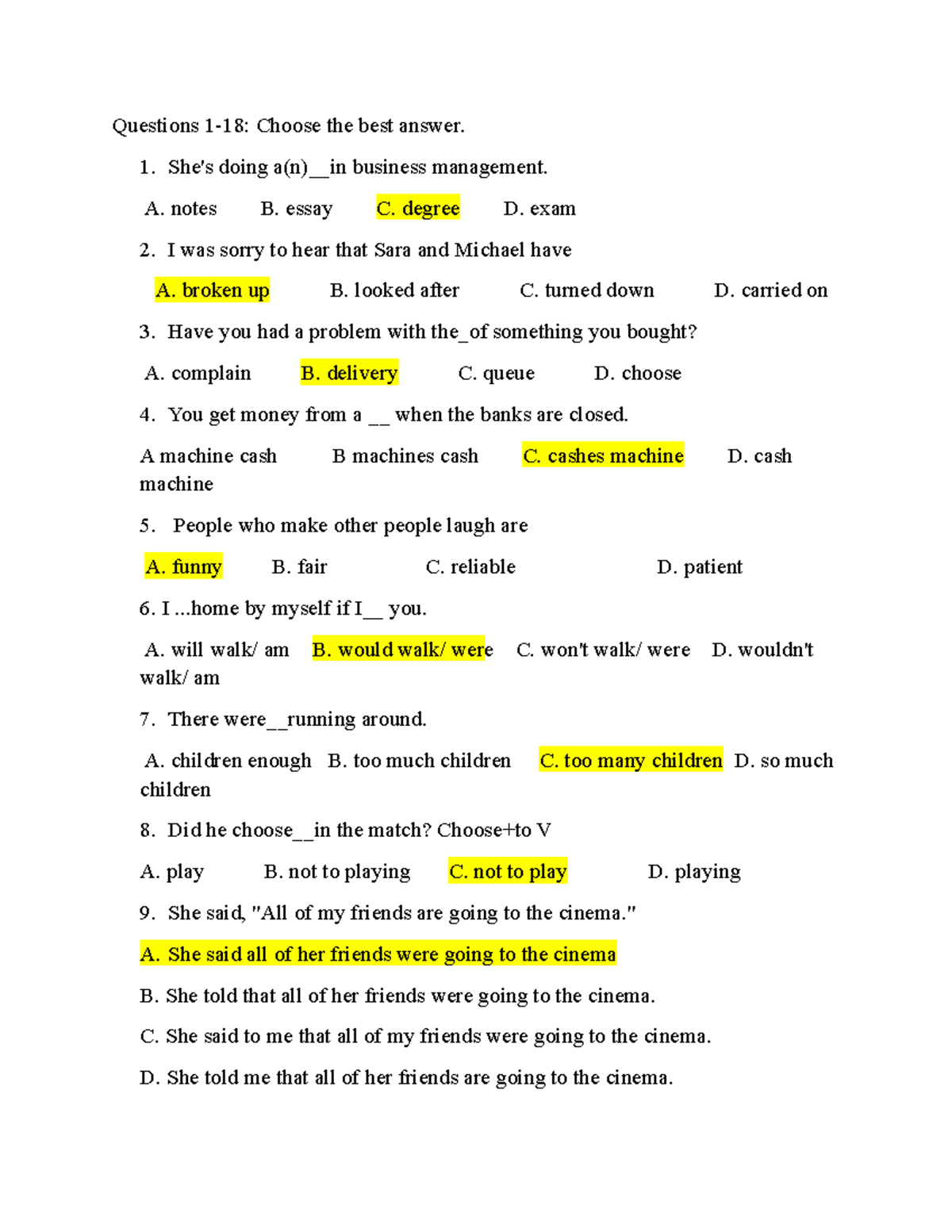 Questions 1-40 - XDFGHJ multiple choice answers and passages - Studocu
