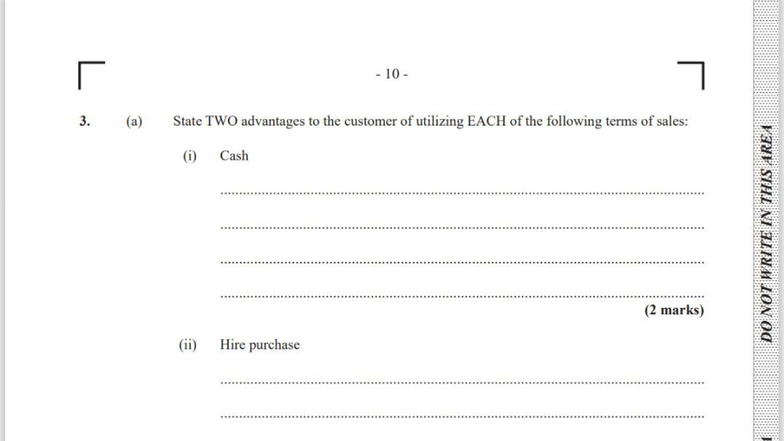 POB - CSEC Past Paper Questions on Finance and Distribution - Studocu
