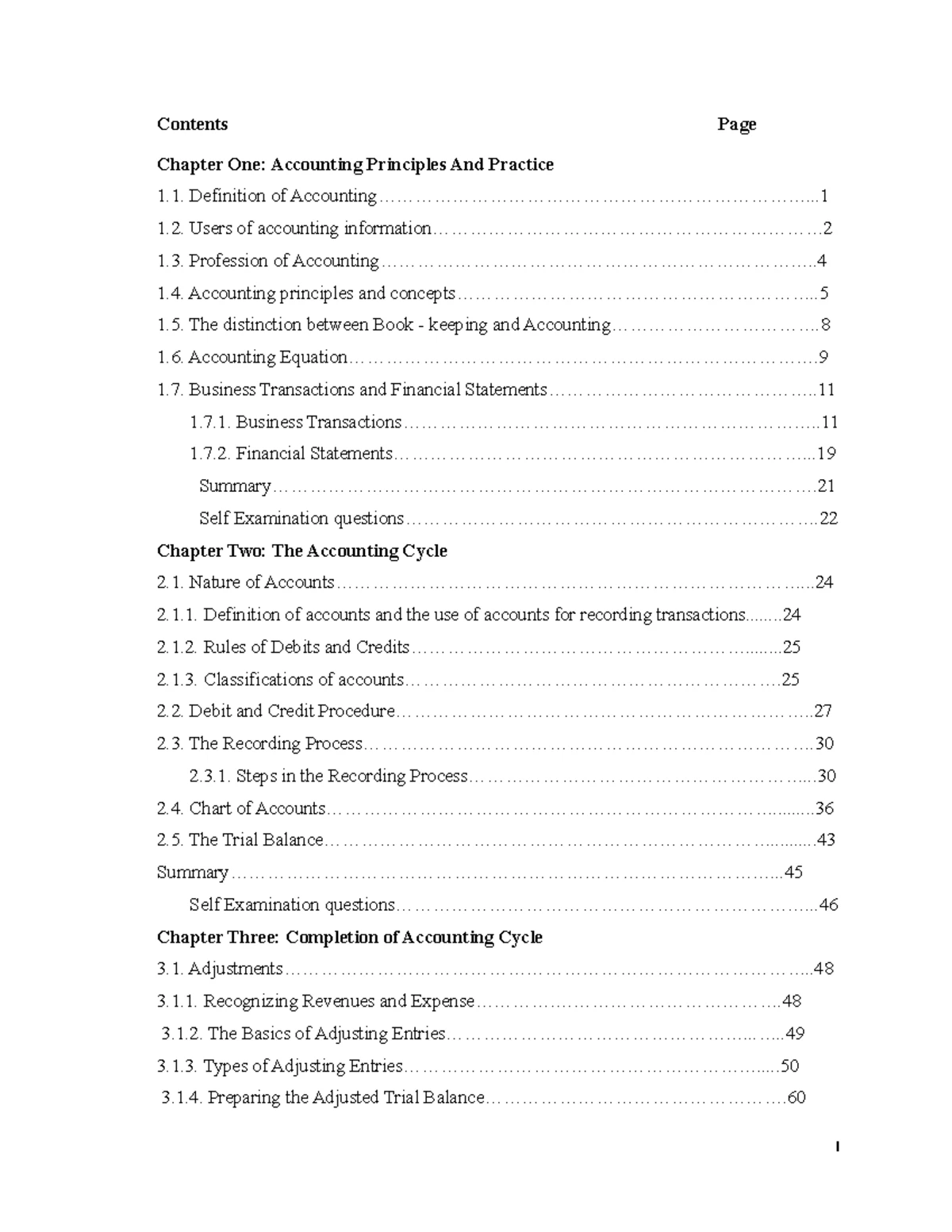 Principles of accounting ii principles of accounting ii module table