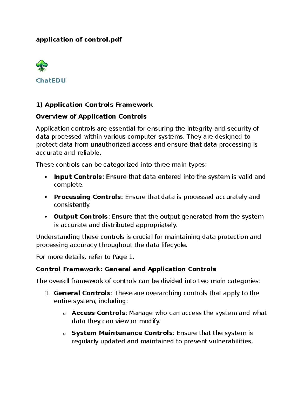 Application Controls Framework: Ensuring Data Integrity and Security ...