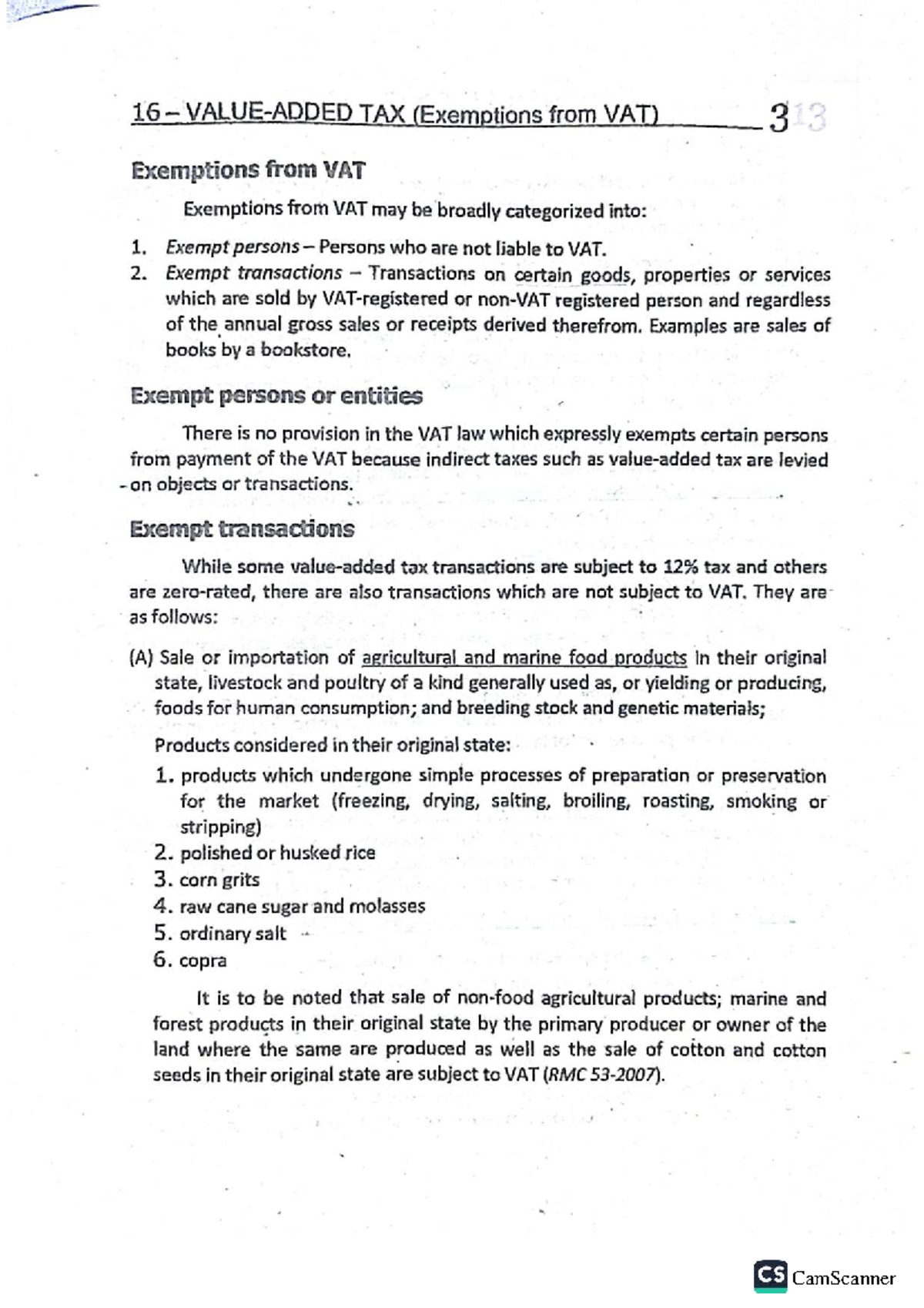 16 TAX (Exemptions from VAT) - Comprehensive Overview and Illustrations ...