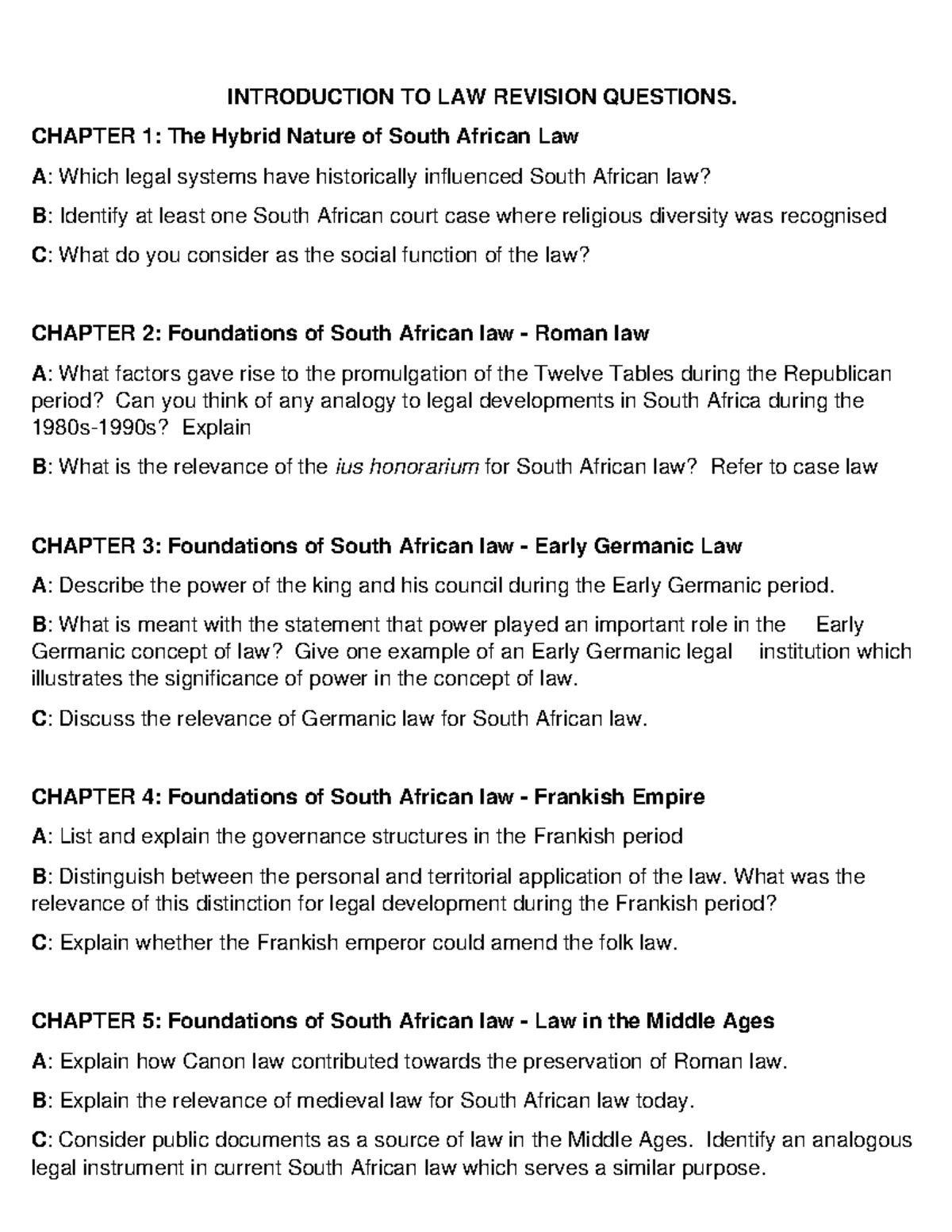 Intestate Succession - CH2 Worksheet Practice Material for Law 101 ...