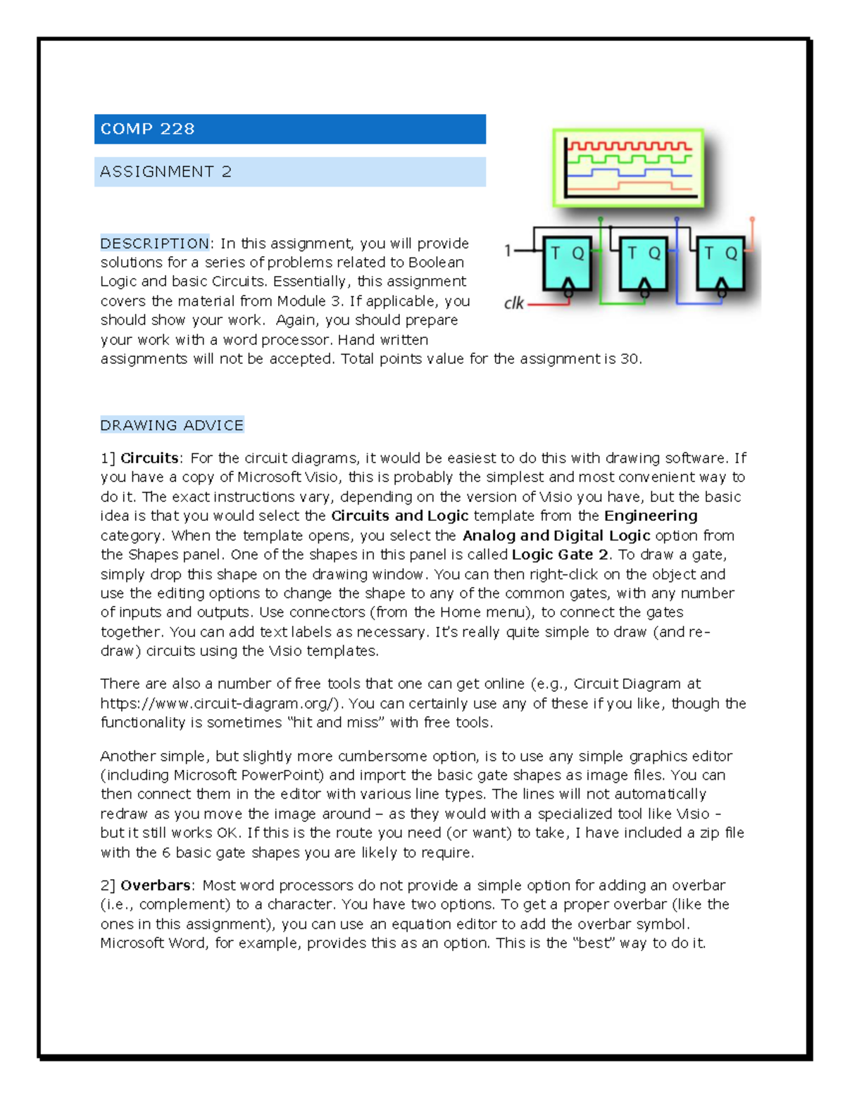 A2 - Assignment 2 for comp 228 - COMP 22 8 ASSIGNMENT 2 DESCRIPTION: In ...