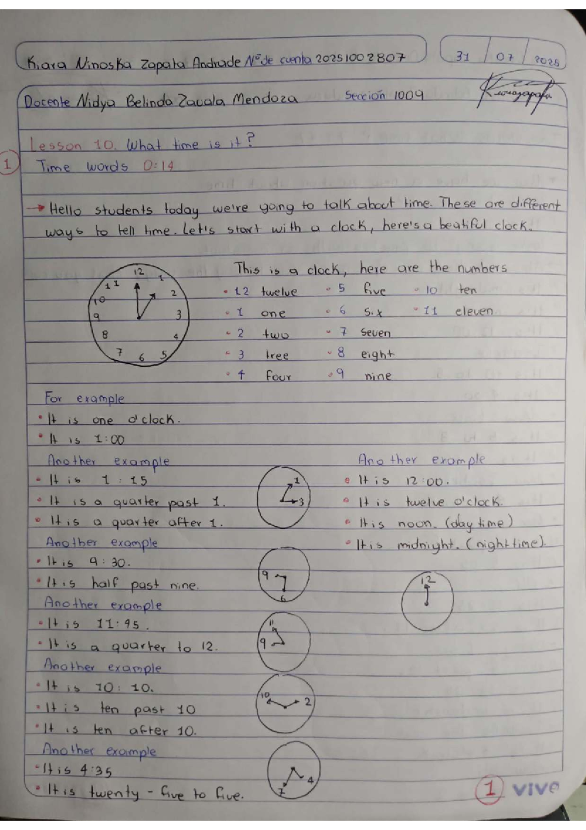 U3T2a37 - Lesson 10: Understanding Time in English - Studocu