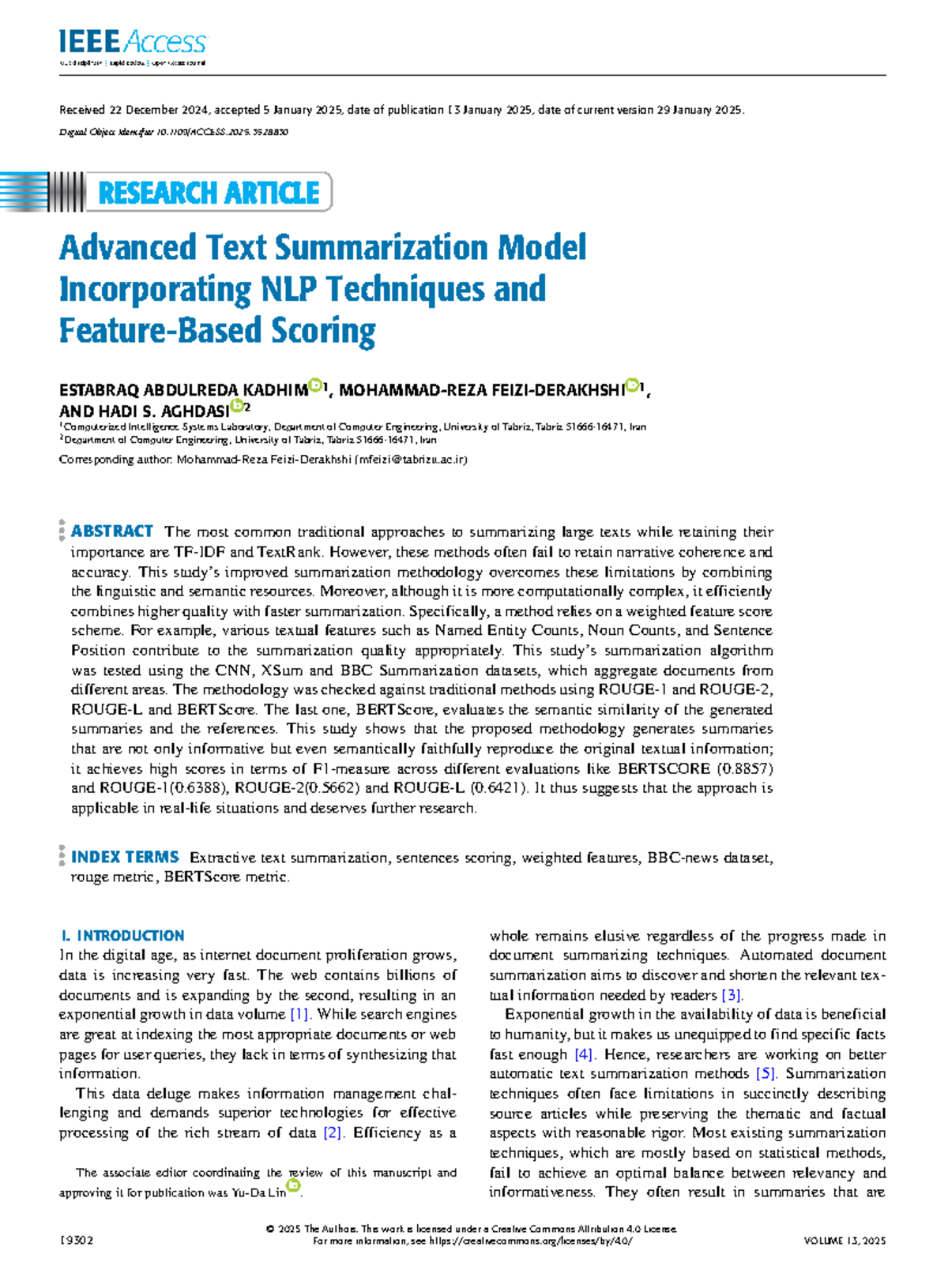 Advanced Text Summarization Model (CS 2025) with NLP Techniques and ...
