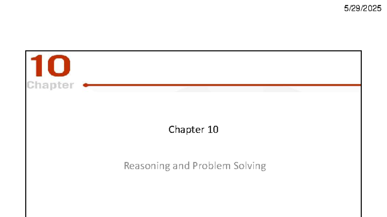 Psyc 225 CM Ch10 - Lecture Notes on Reasoning & Problem Solving - Studocu